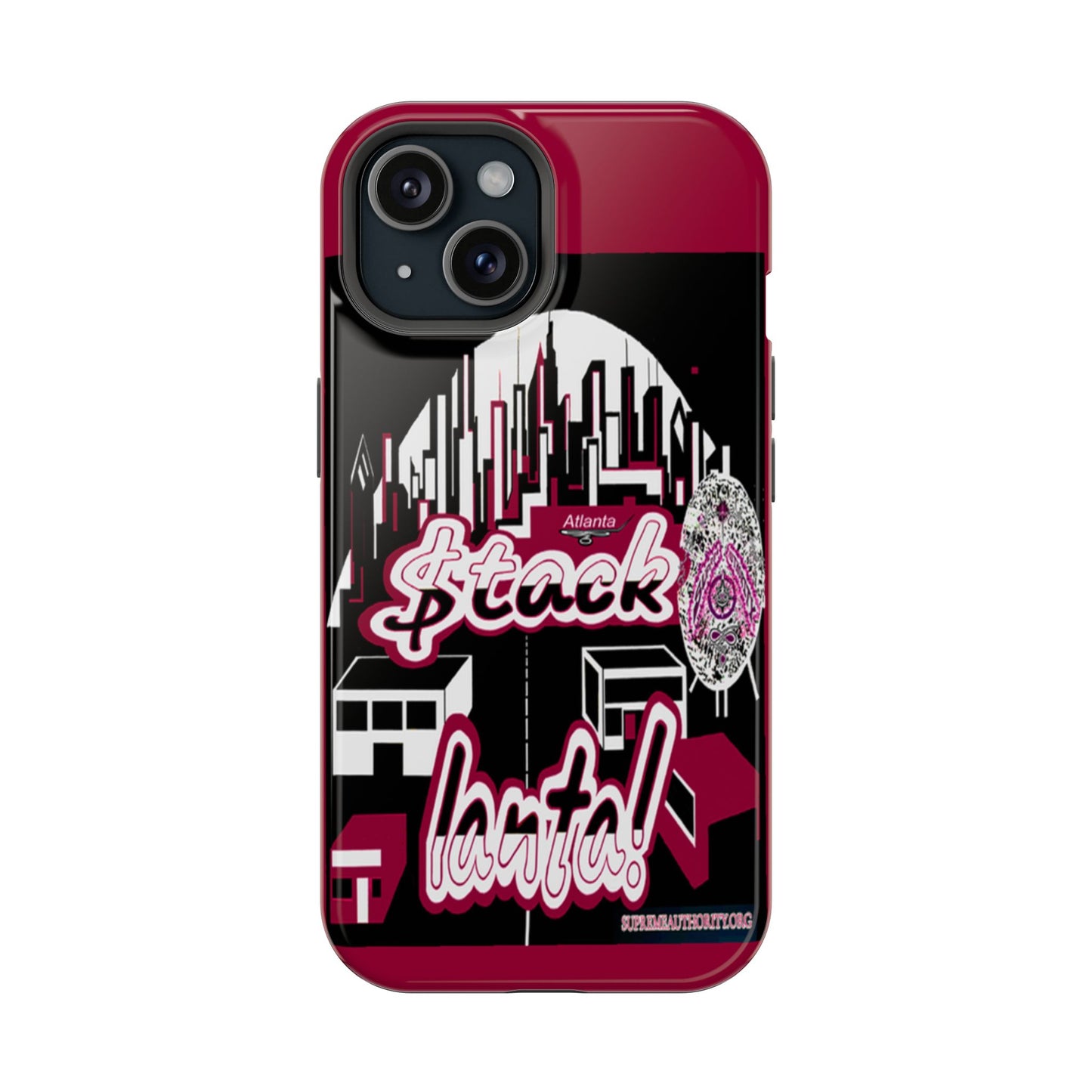 Stack-lanta 2!Remix Red Supreme Authority Iphone ONLY -Impact-Resistant Cases