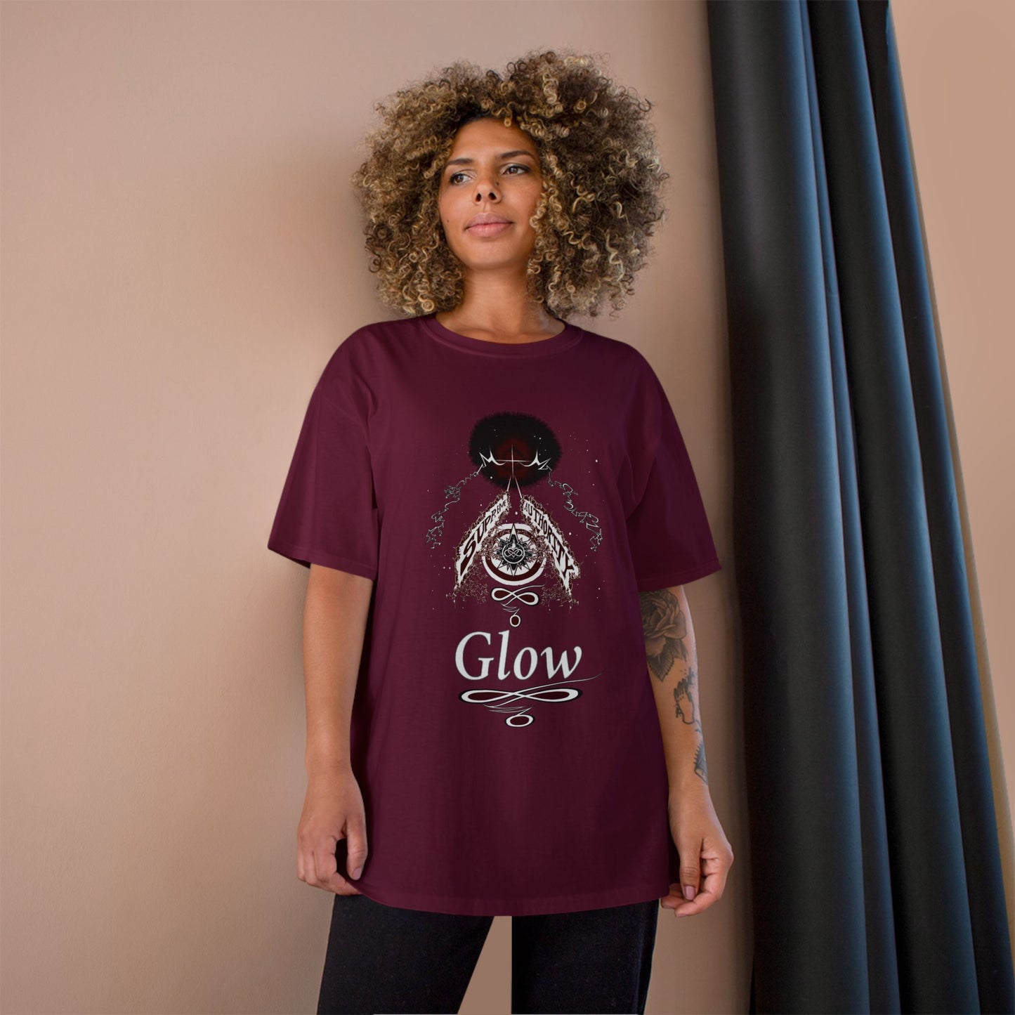 Supreme Authority Glow Philippians 4:13 Champion T-Shirt