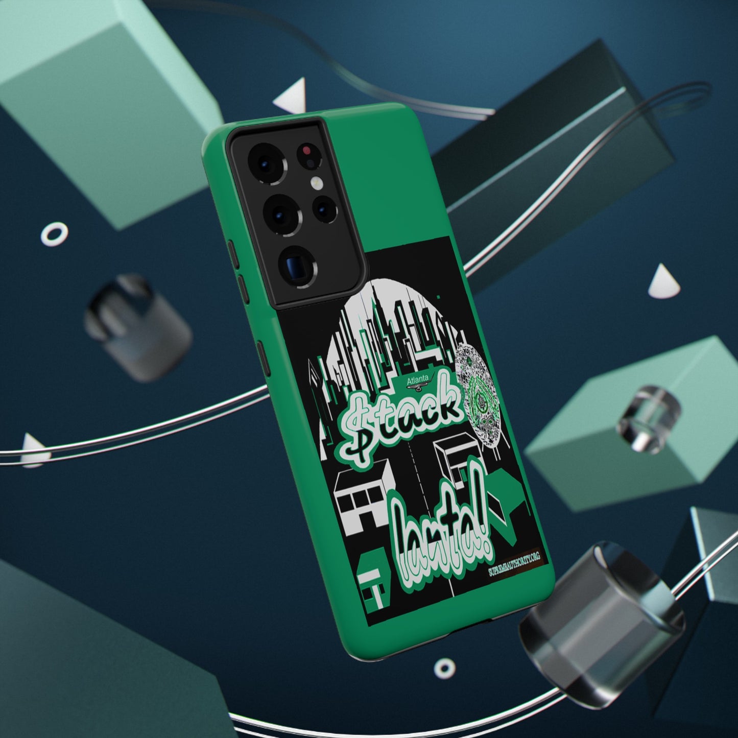 Stack-lanta 2 Remix Green Supreme Authority Samsung ONLY -Impact-Resistant Cases