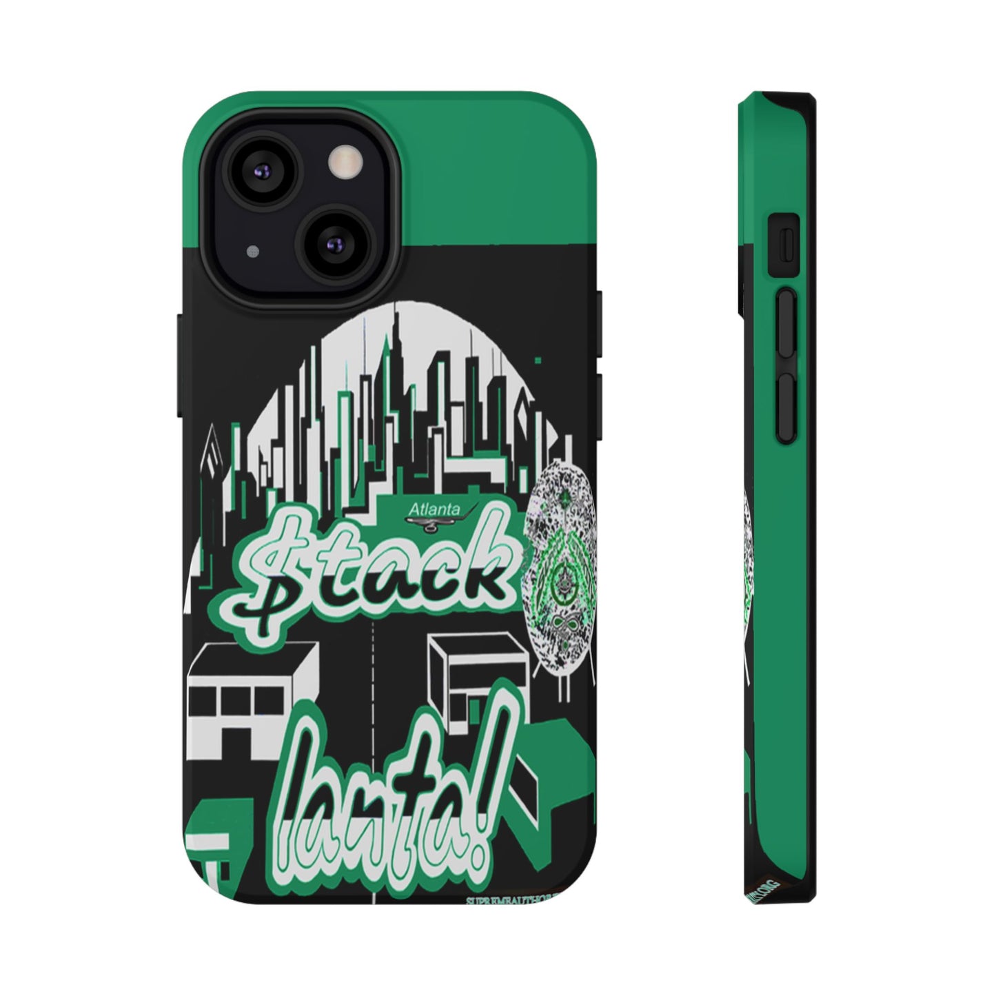 Stack-lanta 2! Remix Green Supreme Authority Iphone ONLY -Impact-Resistant Cases