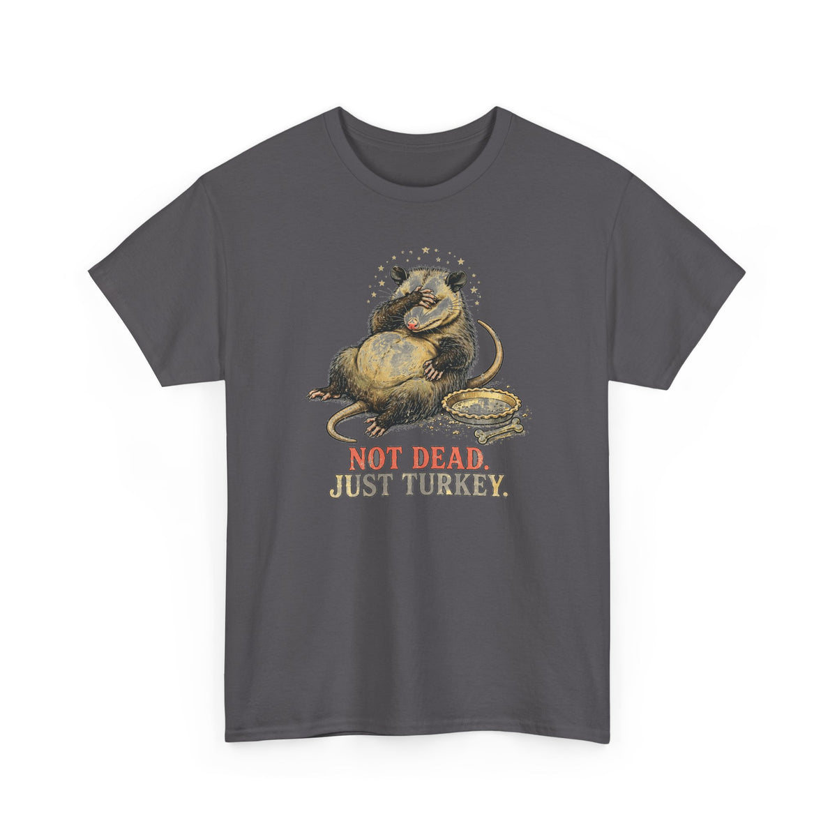 Thanksgiving Possum T-Shirt - Not Dead. Just Turkey. - Funny Possum Tee - Budget Edition