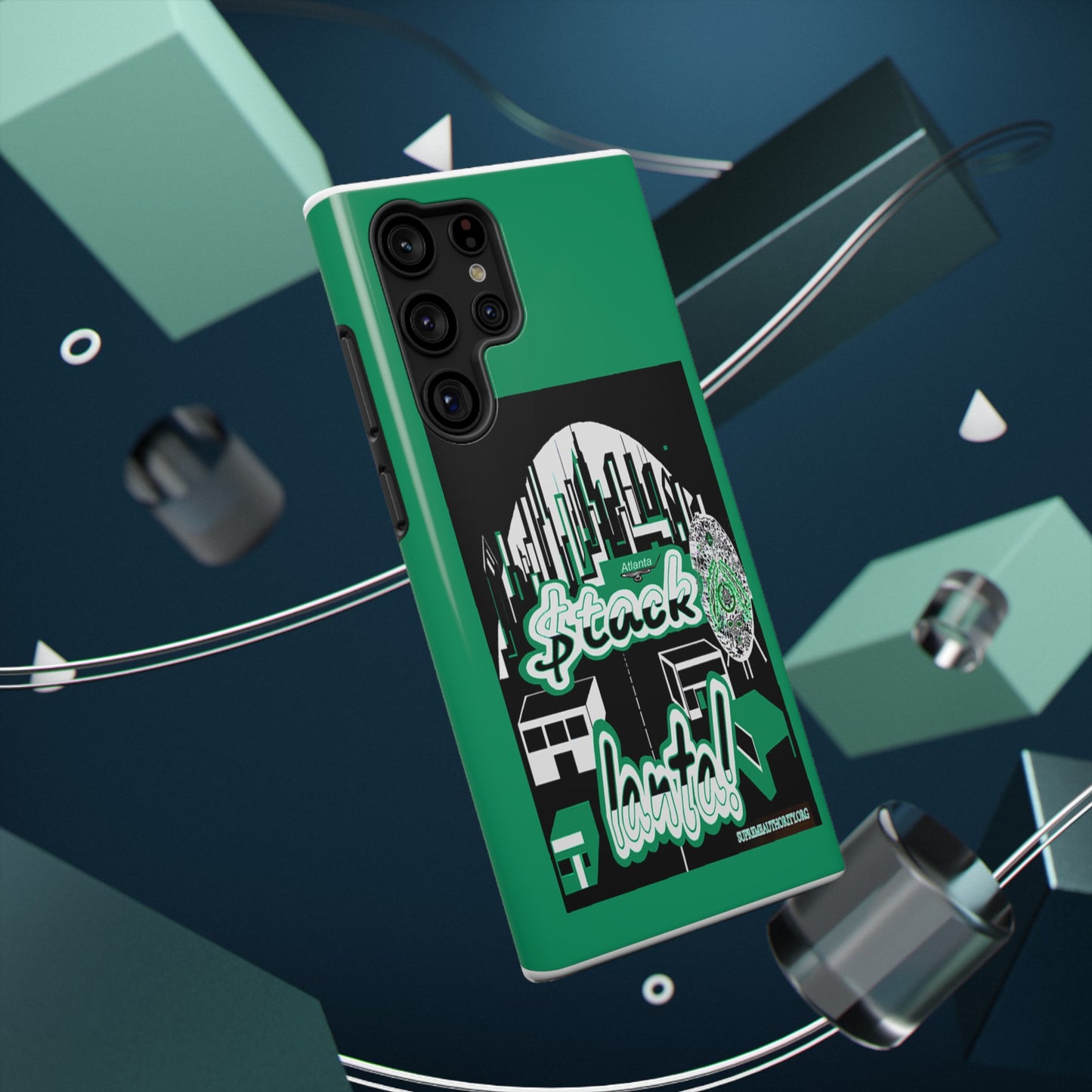 Stack-lanta 2 Remix Green Supreme Authority Samsung  ONLY  -Impact-Resistant Cases