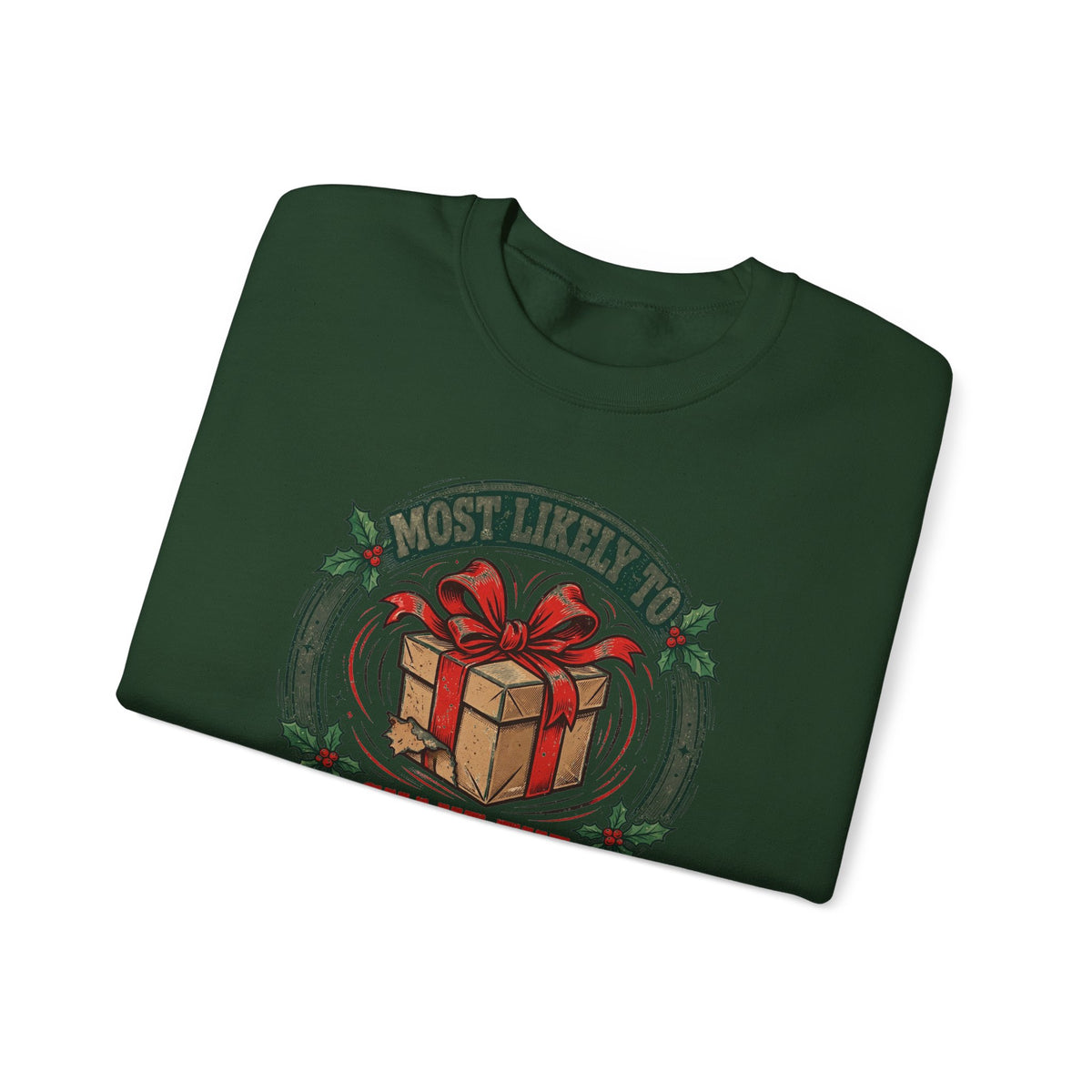 Most Likely To Shake The Presents Sweatshirt - Funny Christmas Crewneck - Family Christmas Shirt