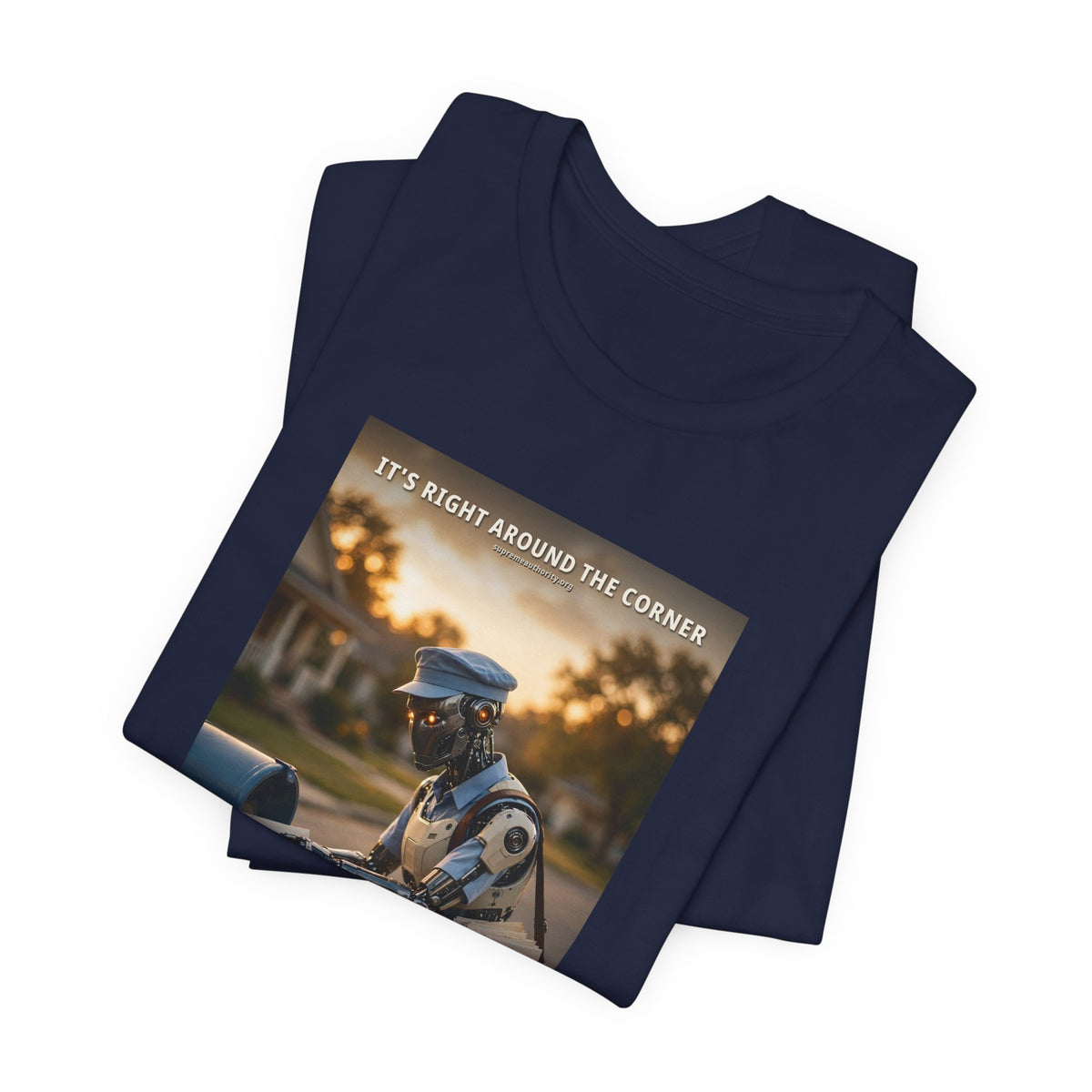 It's Right Around The Corner — Mail Carrier Robot Tee