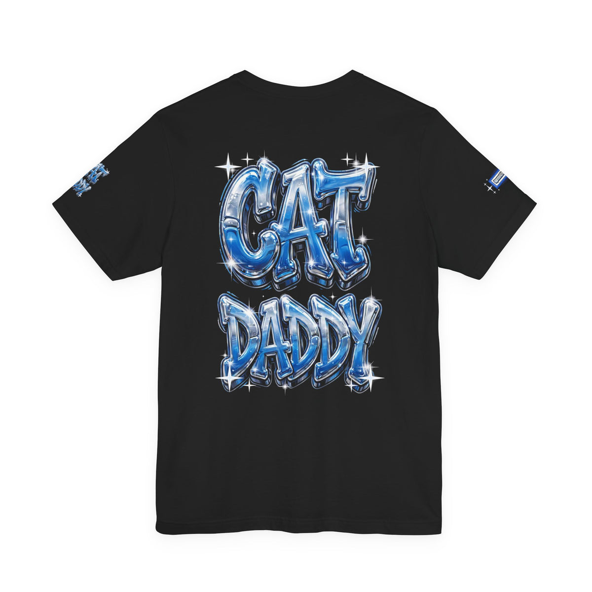 Cat Daddy Graffiti T-Shirt - Blue Chrome, 4-Sided Badge Edition