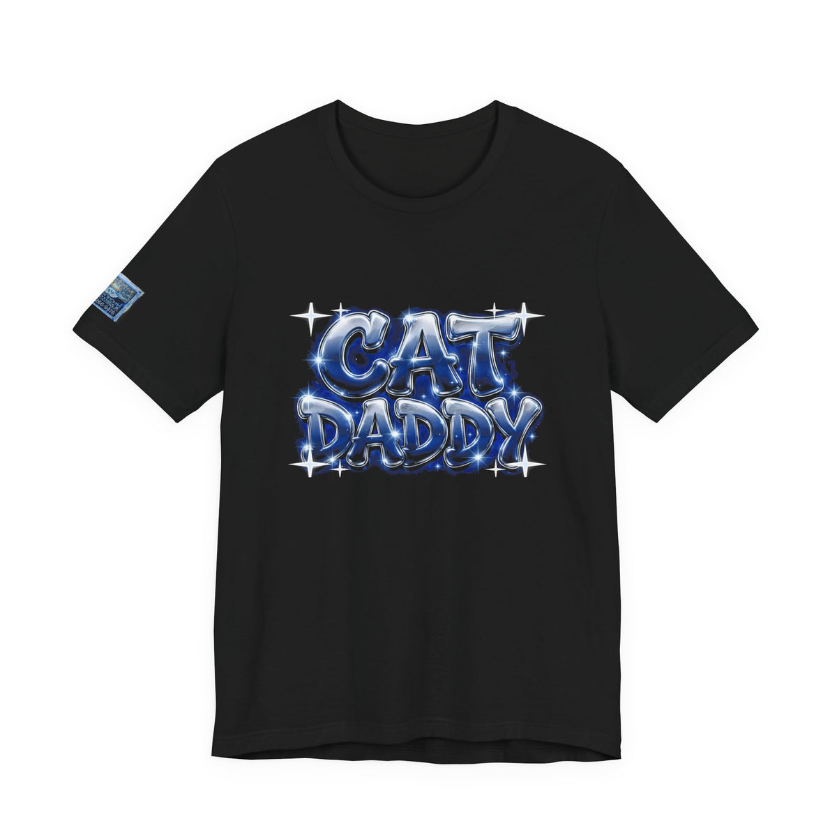 Cat Daddy Graffiti T-Shirt - Dark Blue Airbrush, Back + Sleeve Edition