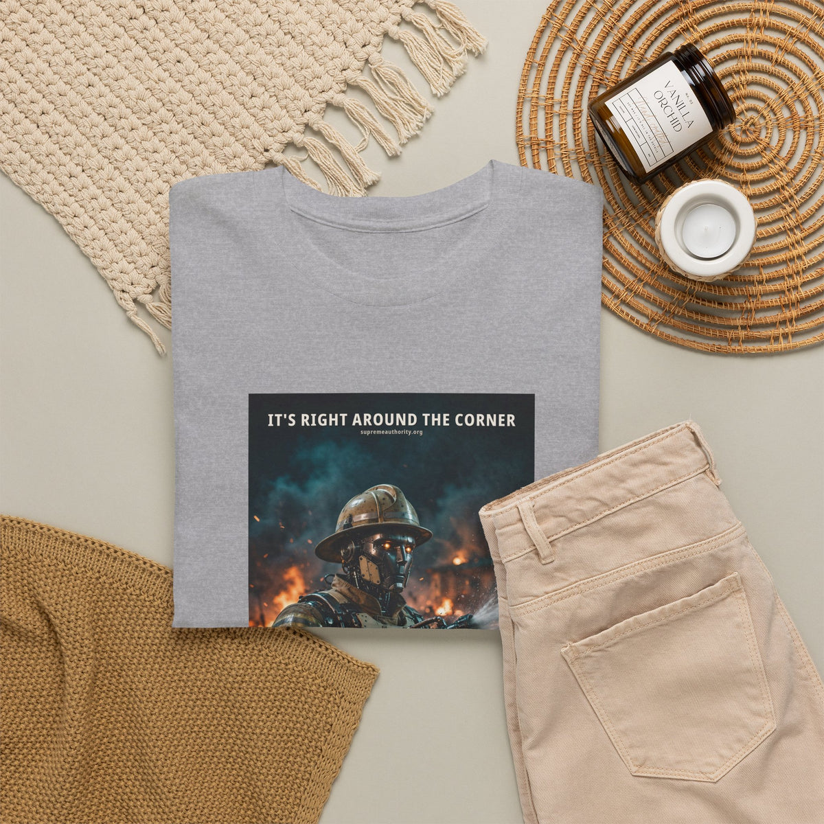 It's Right Around The Corner — Firefighter Robot Tee (Budget Edition)