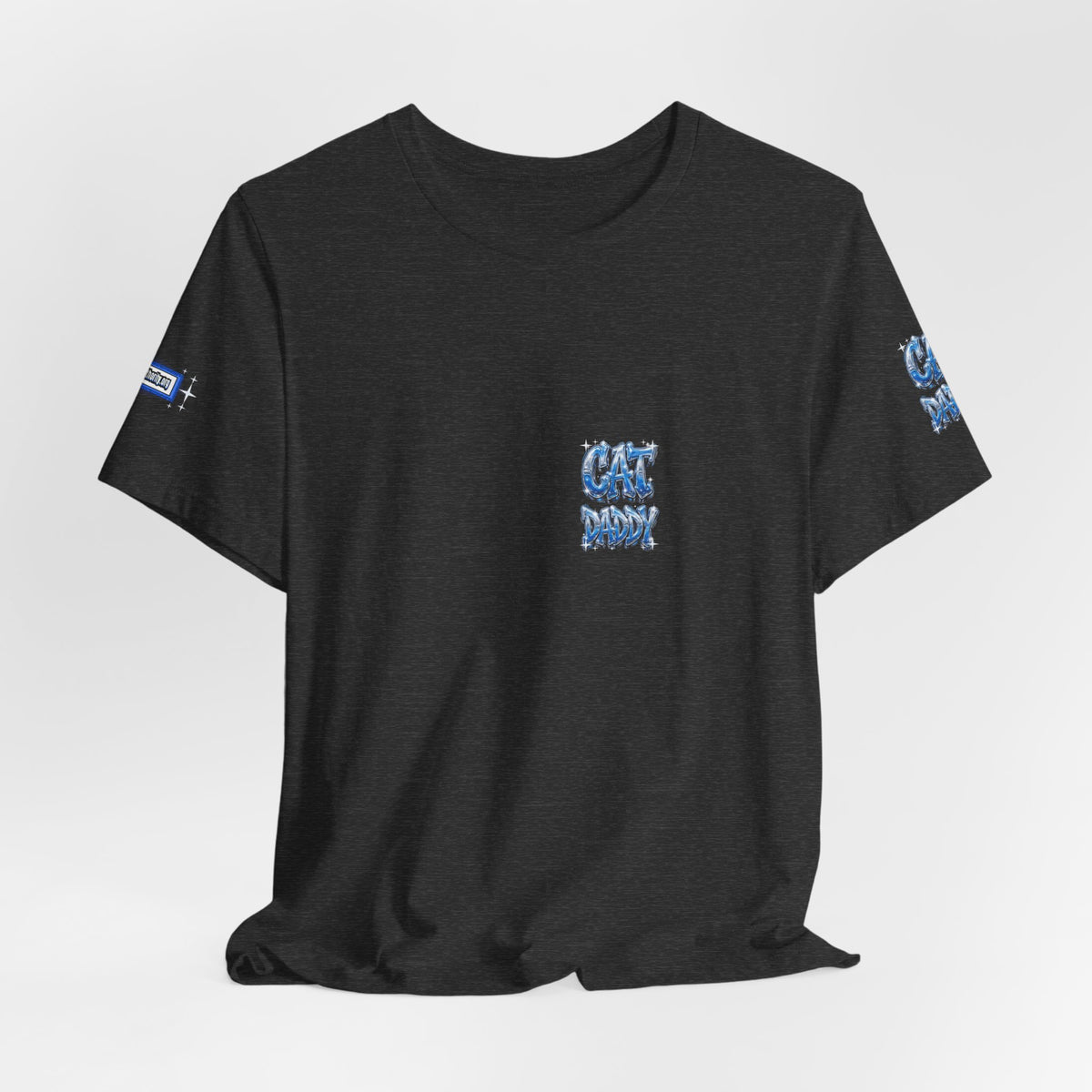 Cat Daddy Graffiti T-Shirt - Blue Chrome, 4-Sided Badge Edition