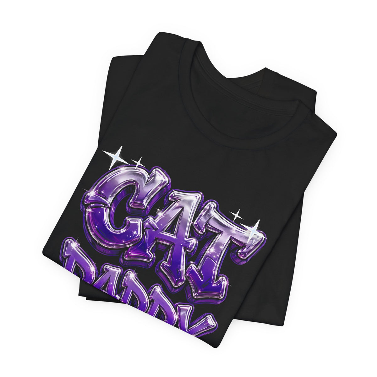 Cat Daddy Graffiti T-Shirt - Purple Chrome, Back + Sleeve Edition