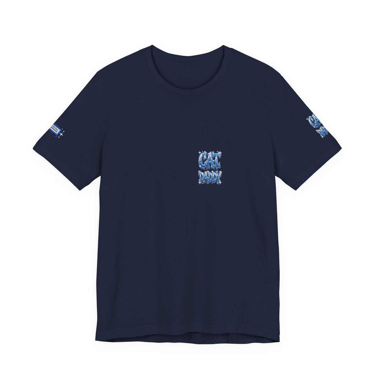 Cat Daddy Graffiti T-Shirt - Blue Chrome, 4-Sided Badge Edition