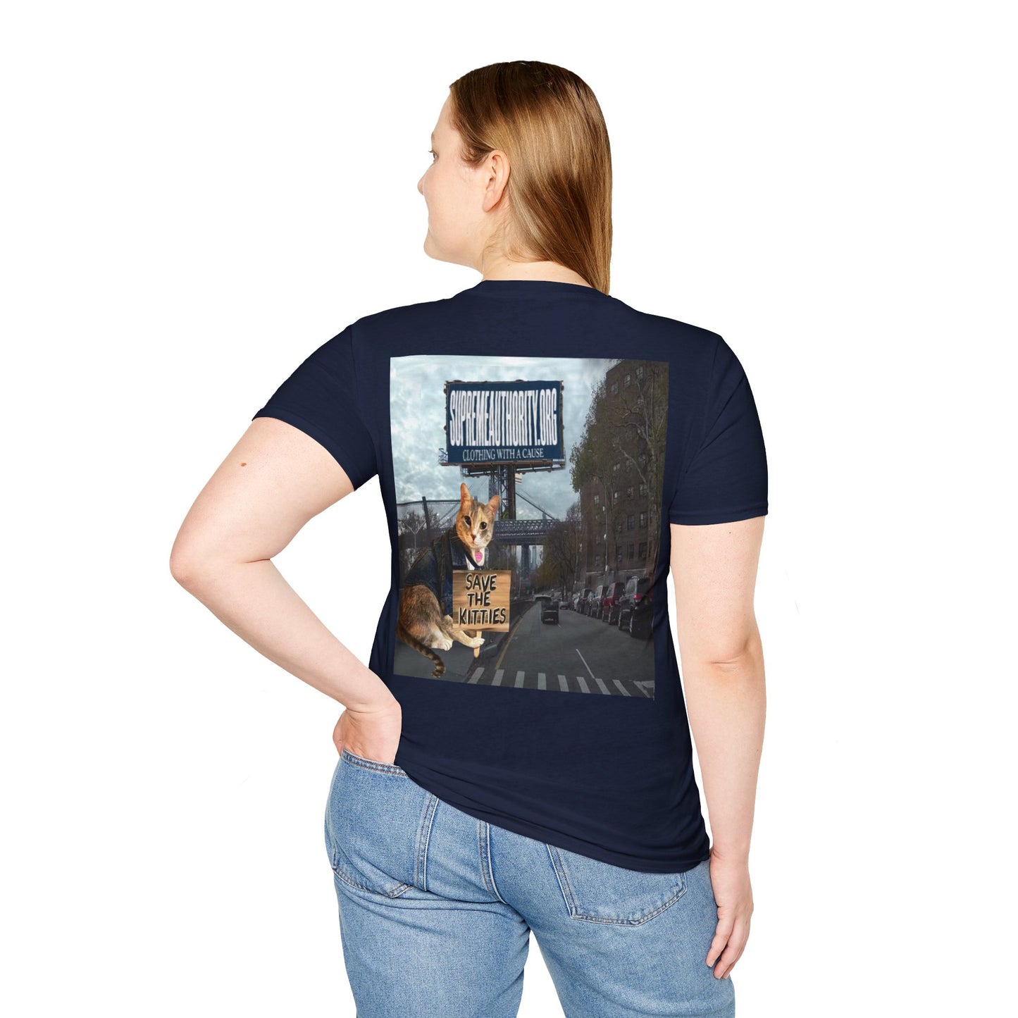 SAVE THE KITTIES - Cat Rescue Fund Raiser - Unisex Soft style T-Shirt