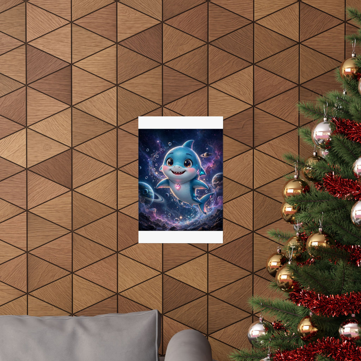 Finn — Shark Buddy — Kids Room Poster