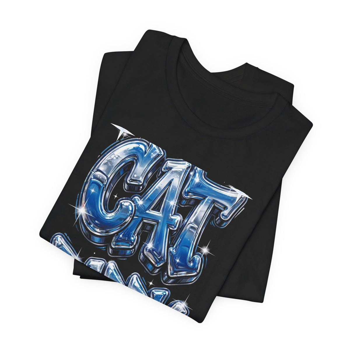 Cat Daddy Graffiti T-Shirt - Blue Chrome, Back + Sleeve Edition