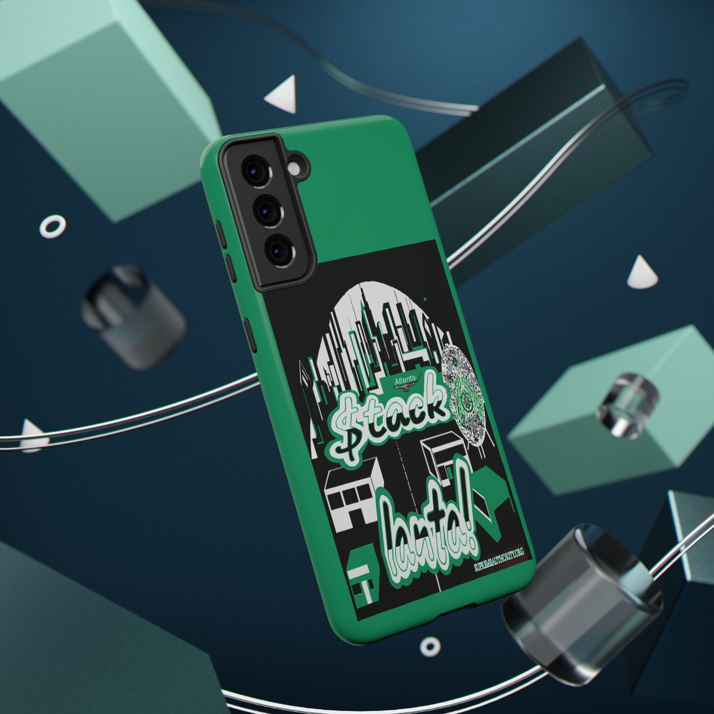 Stack-lanta 2 Remix Green Supreme Authority Samsung  ONLY  -Impact-Resistant Cases