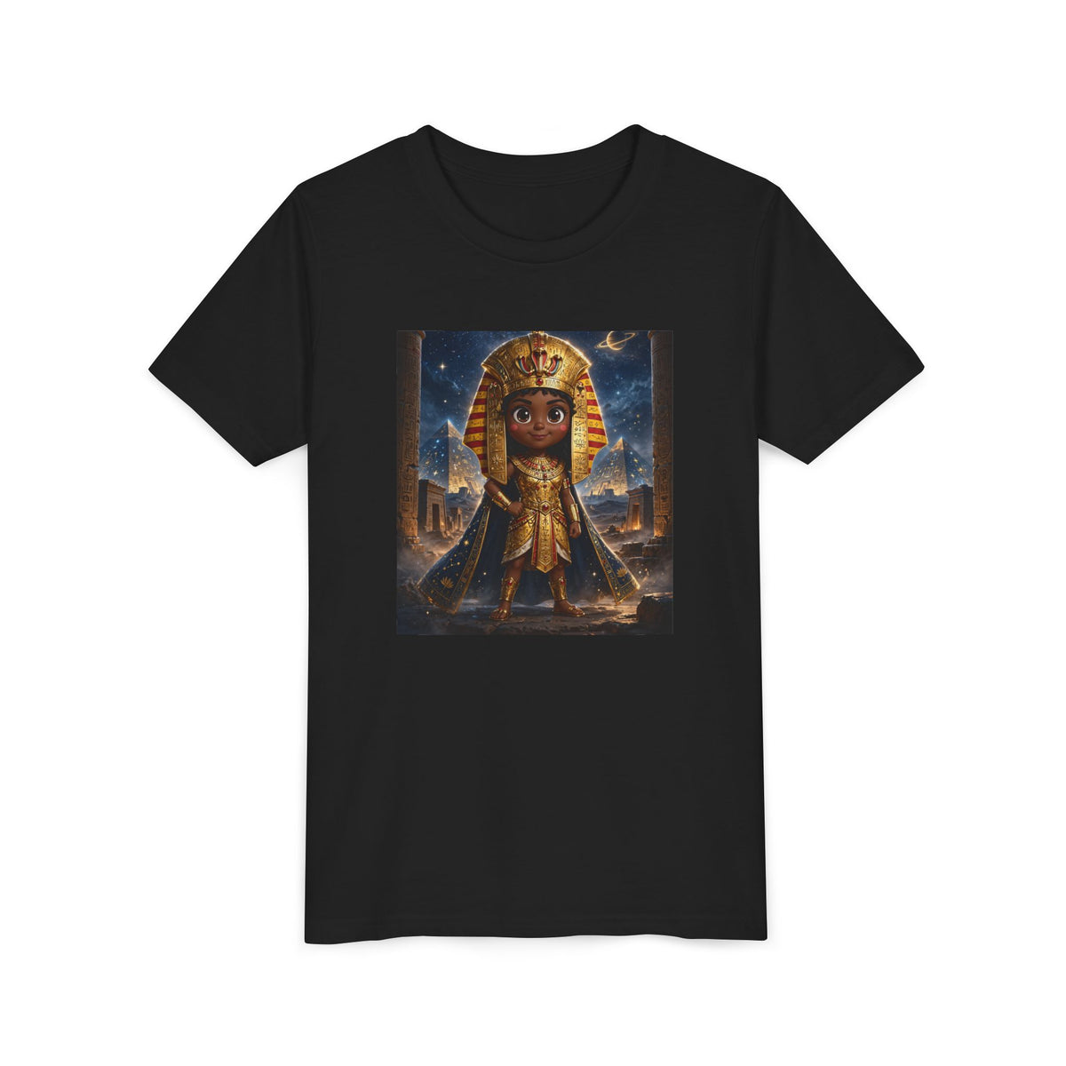 Amara — Cinematic Little Pharaoh from the Stars — Kids Tee