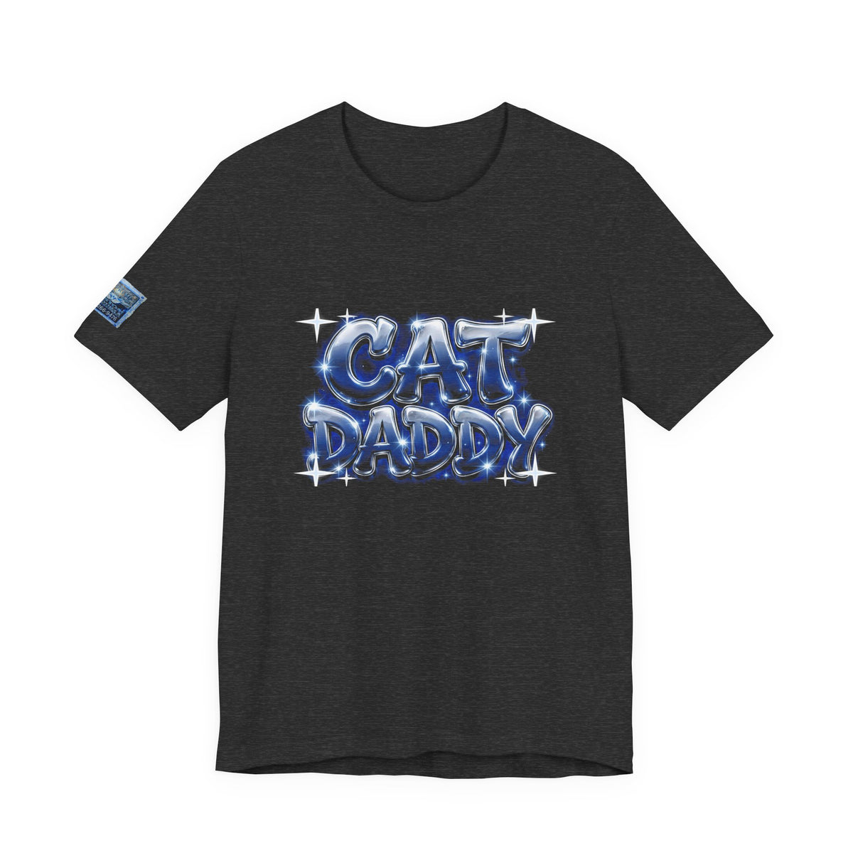 Cat Daddy Graffiti T-Shirt - Dark Blue Airbrush, Back + Sleeve Edition