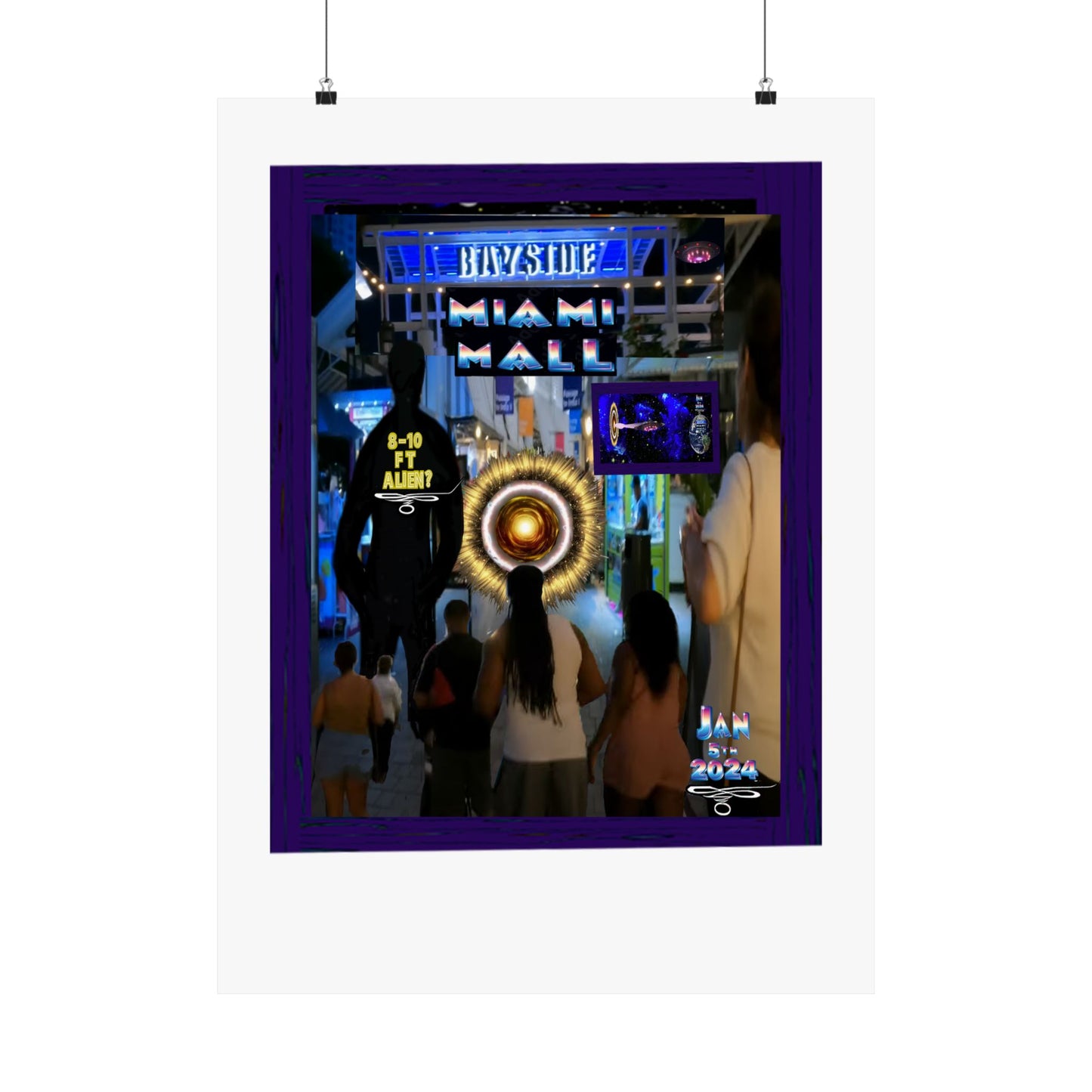 Miami Alien Mall 2 Matte Vertical Posters