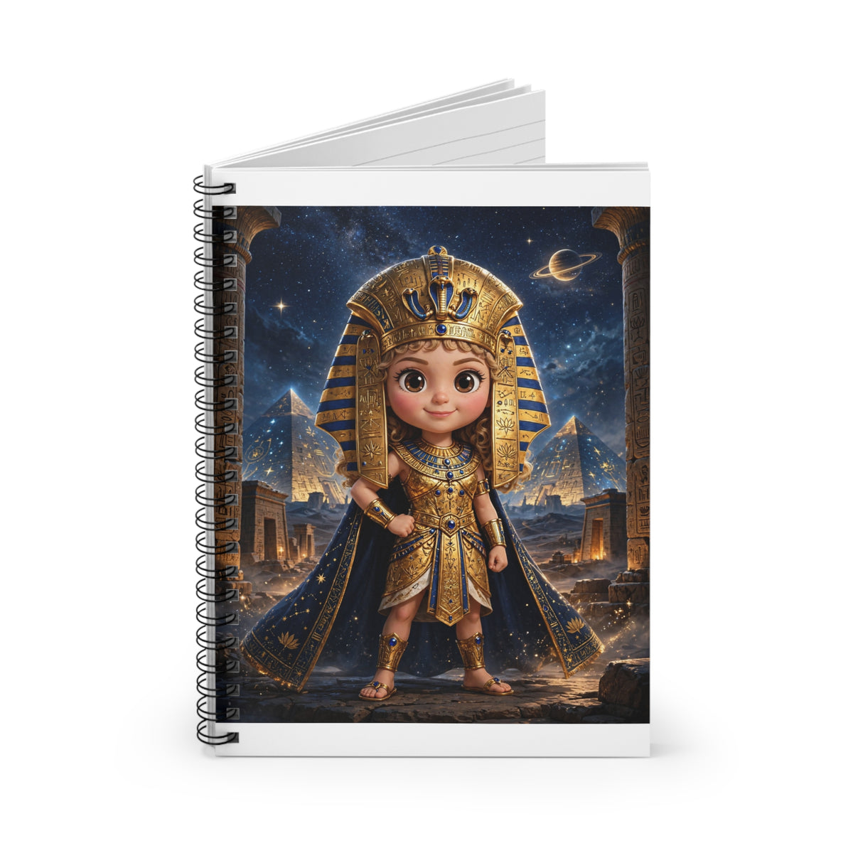 LUNA — Cinematic Little Pharaoh from the Stars — Kids Spiral Notebook