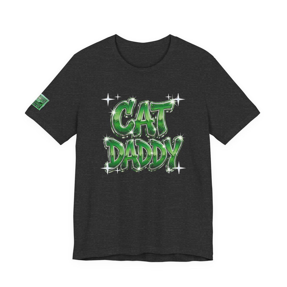 Cat Daddy Graffiti T-Shirt - Green Chrome, Back + Sleeve Edition