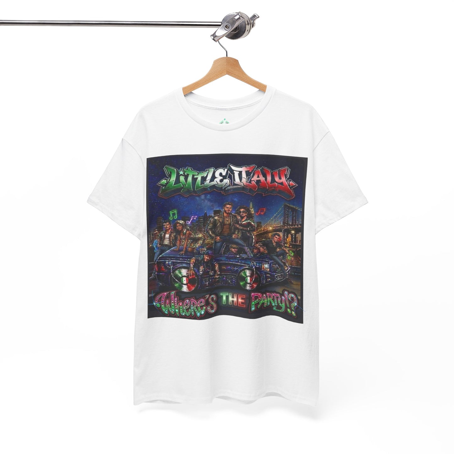 Where's The Party Italian Remix- Supreme Authority -Unisex Heavy Cotton Tee