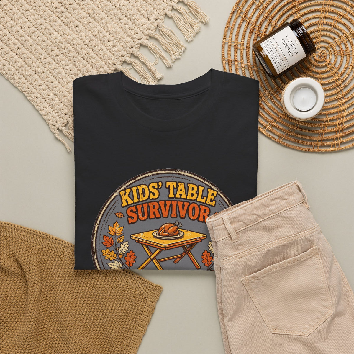 Kids' Table Survivor T-Shirt - Still Waiting To Graduate - Funny Thanksgiving Tee - Budget Edition