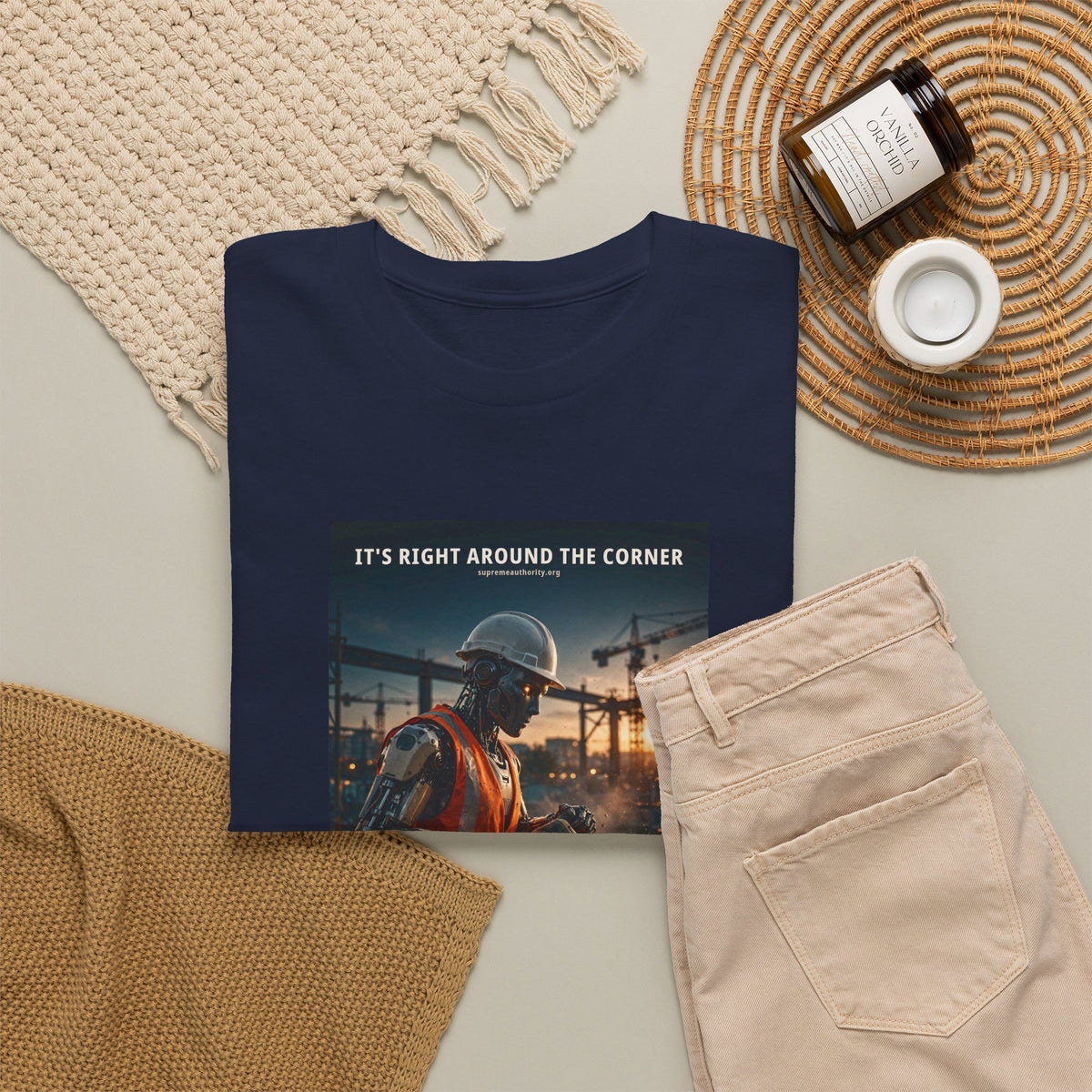 It's Right Around The Corner — Construction Worker Robot Tee (Budget Edition)