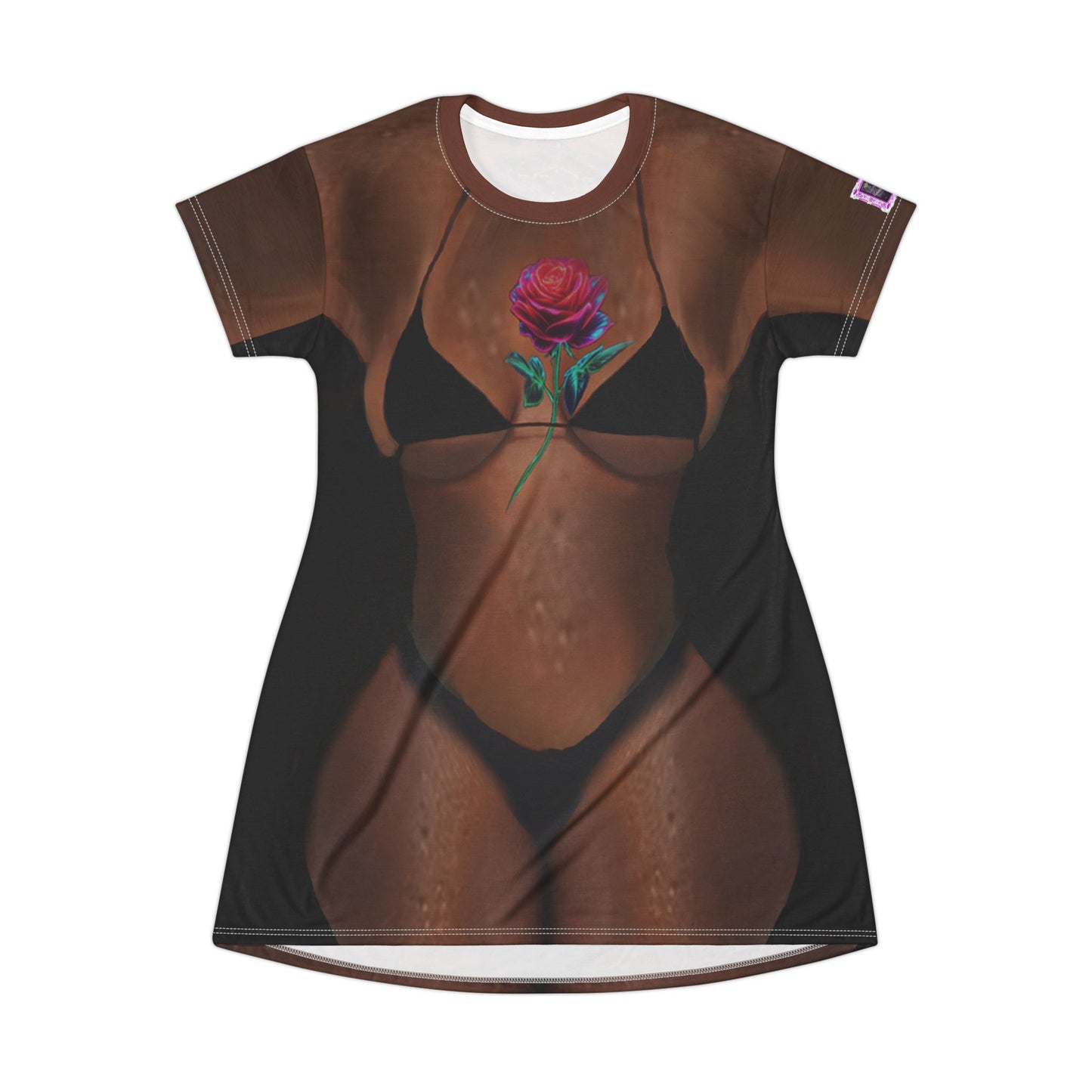 Rose Queen Tattooed Body - T-Shirt Dress (AOP)