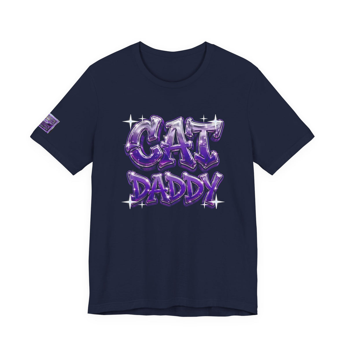 Cat Daddy Graffiti T-Shirt - Purple Chrome, Back + Sleeve Edition