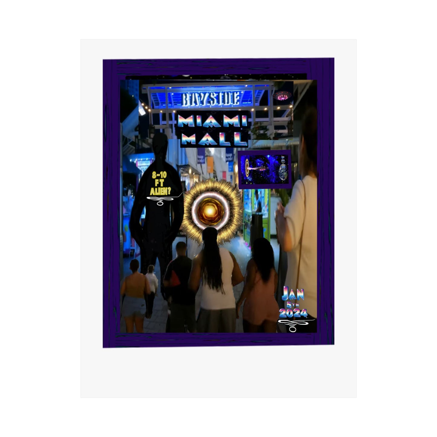 Miami Alien Mall 2 Matte Vertical Posters