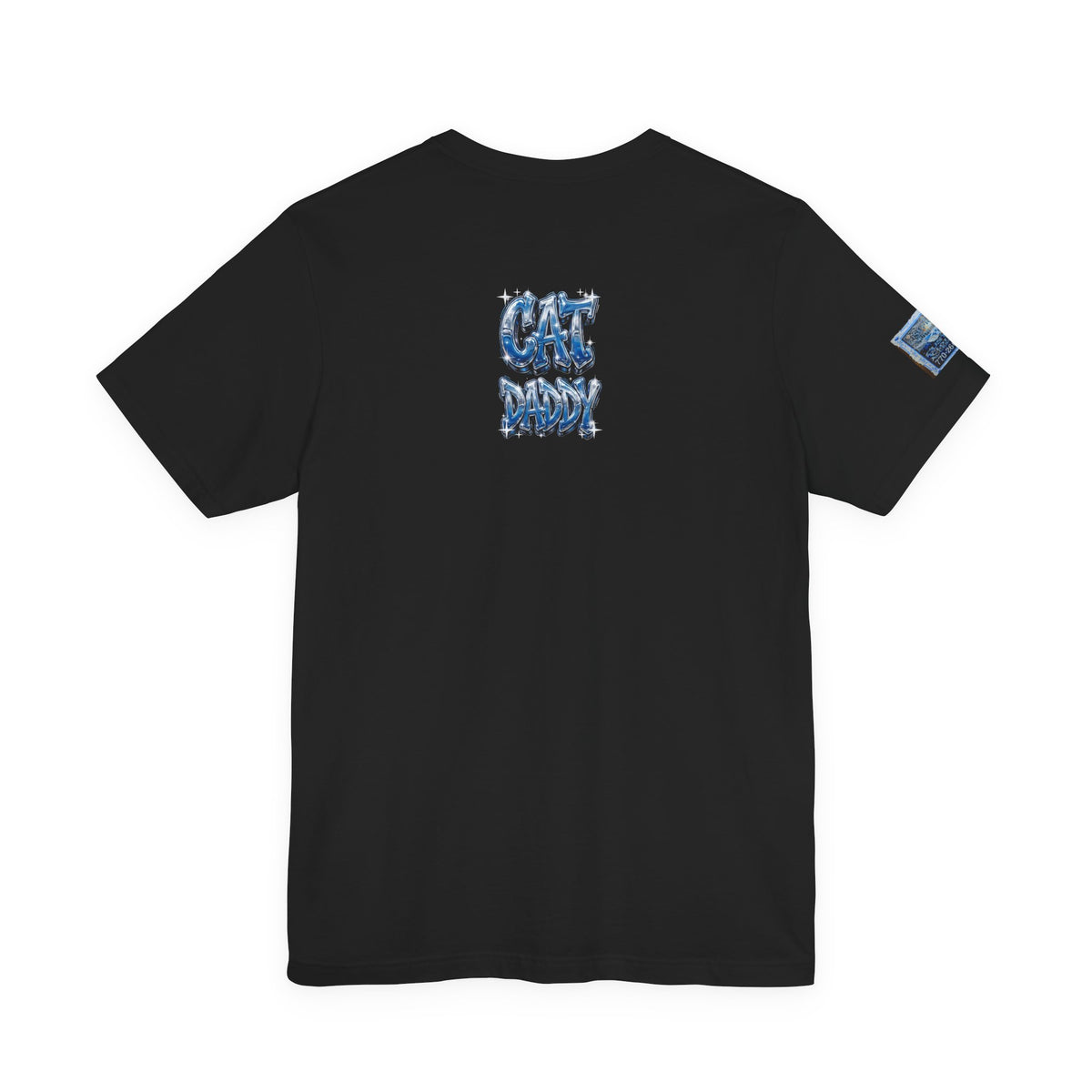 Cat Daddy Graffiti T-Shirt - Blue Chrome, Back + Sleeve Edition