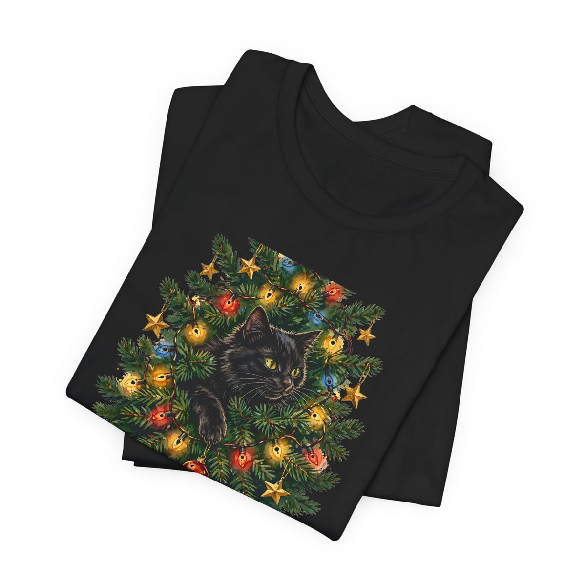 Cat In The Christmas Tree T-Shirt - This Is Why We Can't Have A Nice Tree - Funny Cat Christmas Tee