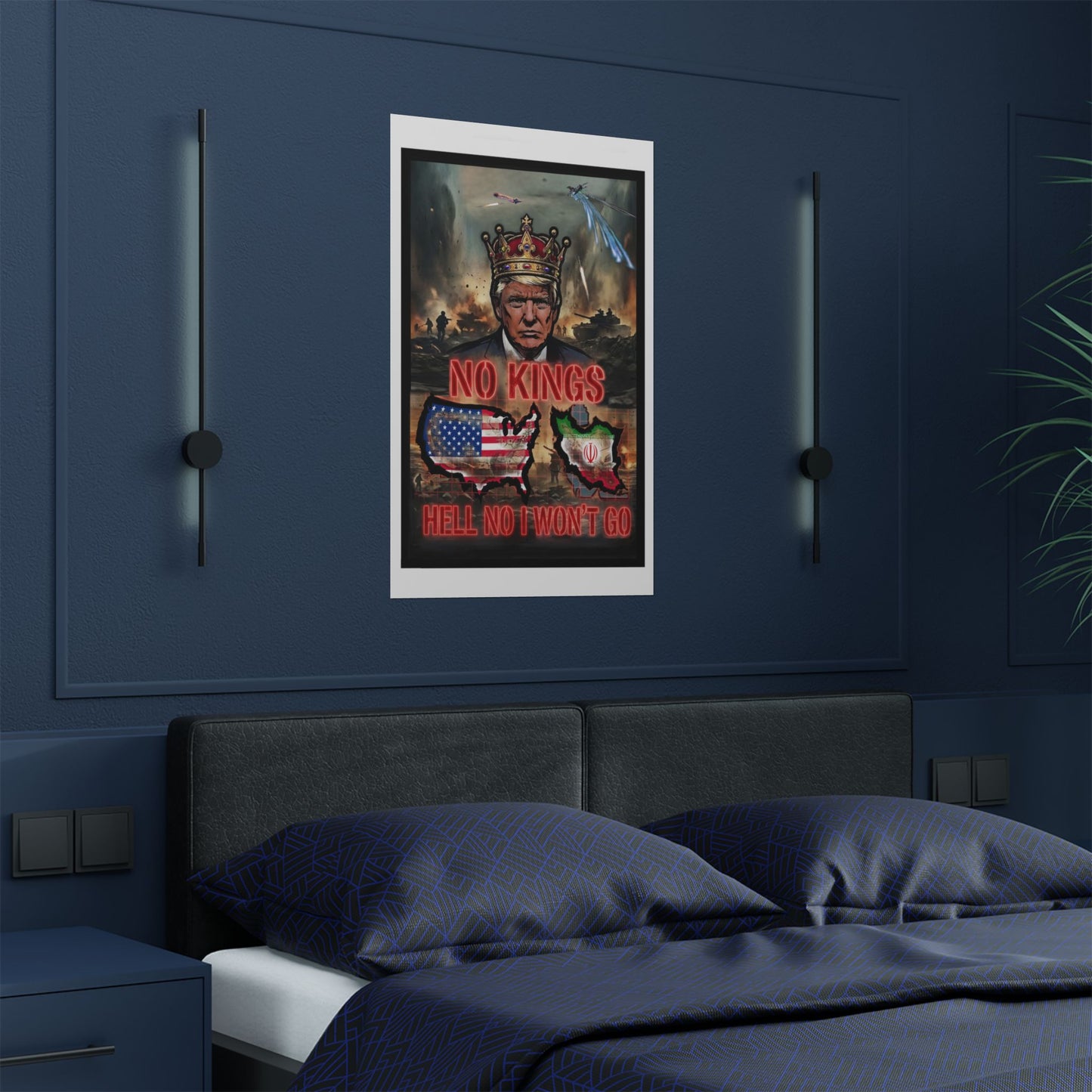 NO KINGS Banger Remix - Satin Posters (300gsm)