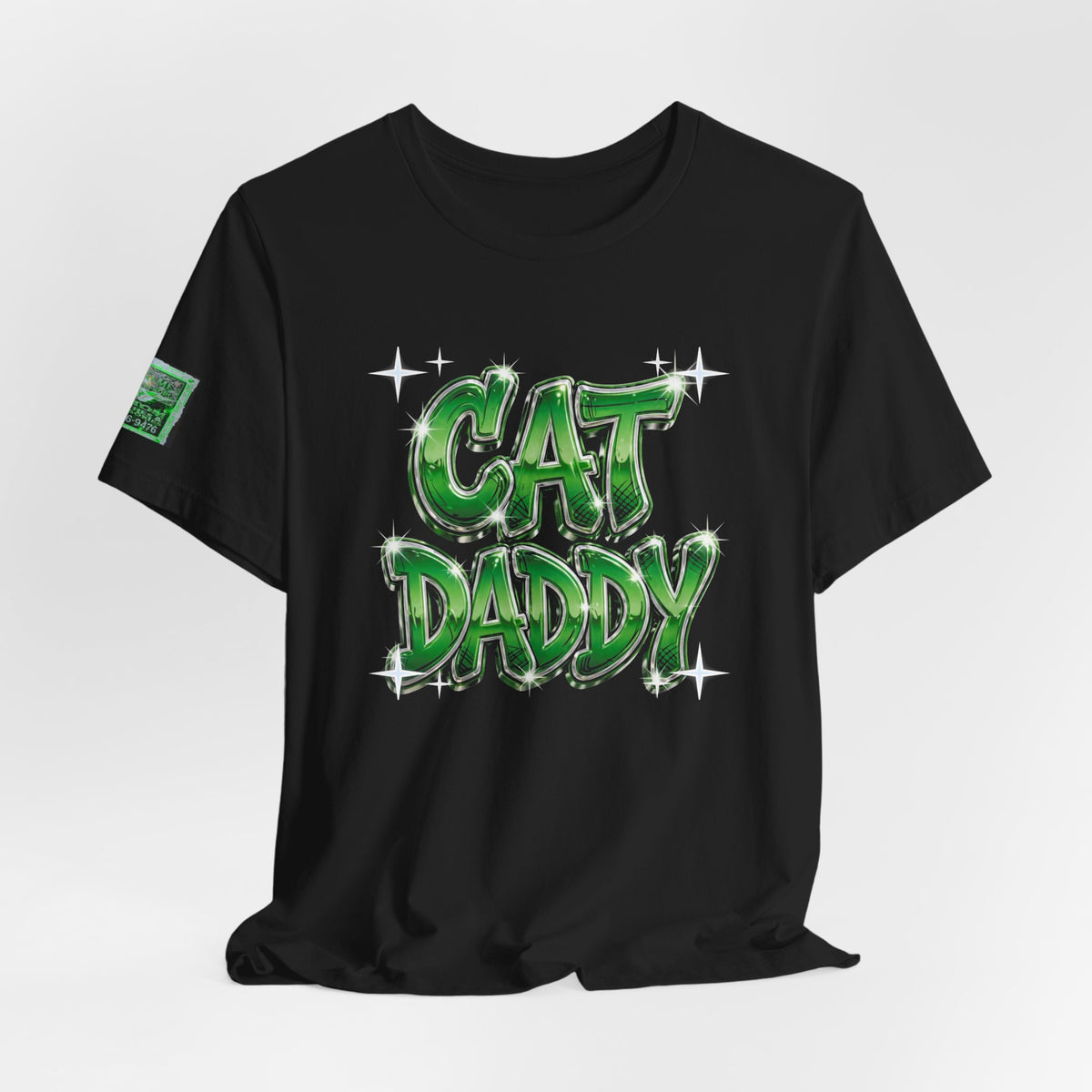 Cat Daddy Graffiti T-Shirt - Green Chrome, Back + Sleeve Edition