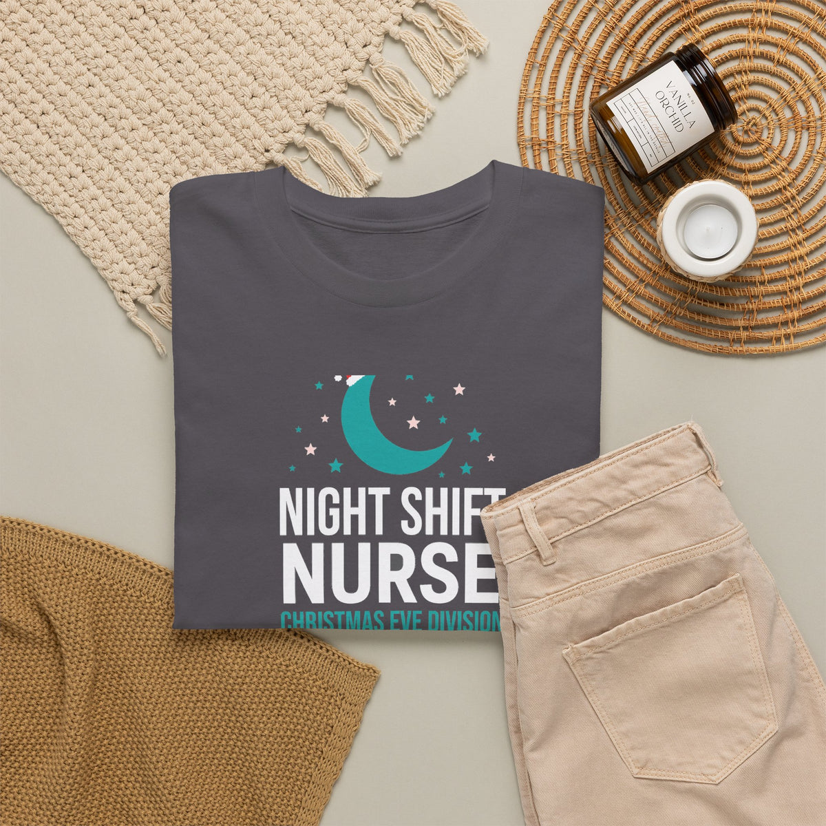 Night Shift Nurse Christmas T-Shirt - Christmas Eve Division - Funny Nurse Tee - Budget Edition