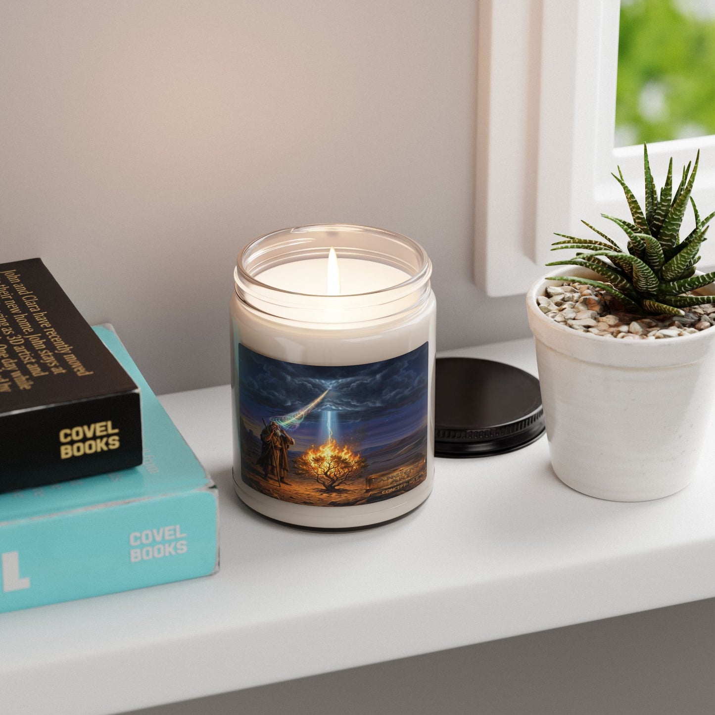 Moses Ancient Art Devotional Scented Soy Candle, 9oz (4scents )
