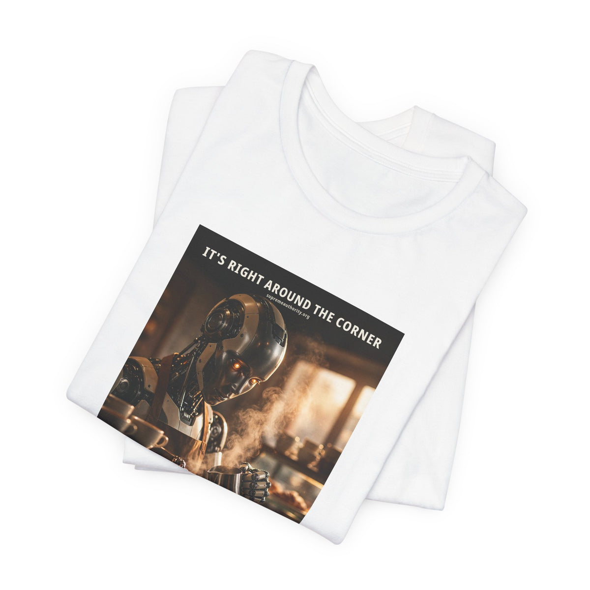 It's Right Around The Corner — Barista Robot Tee