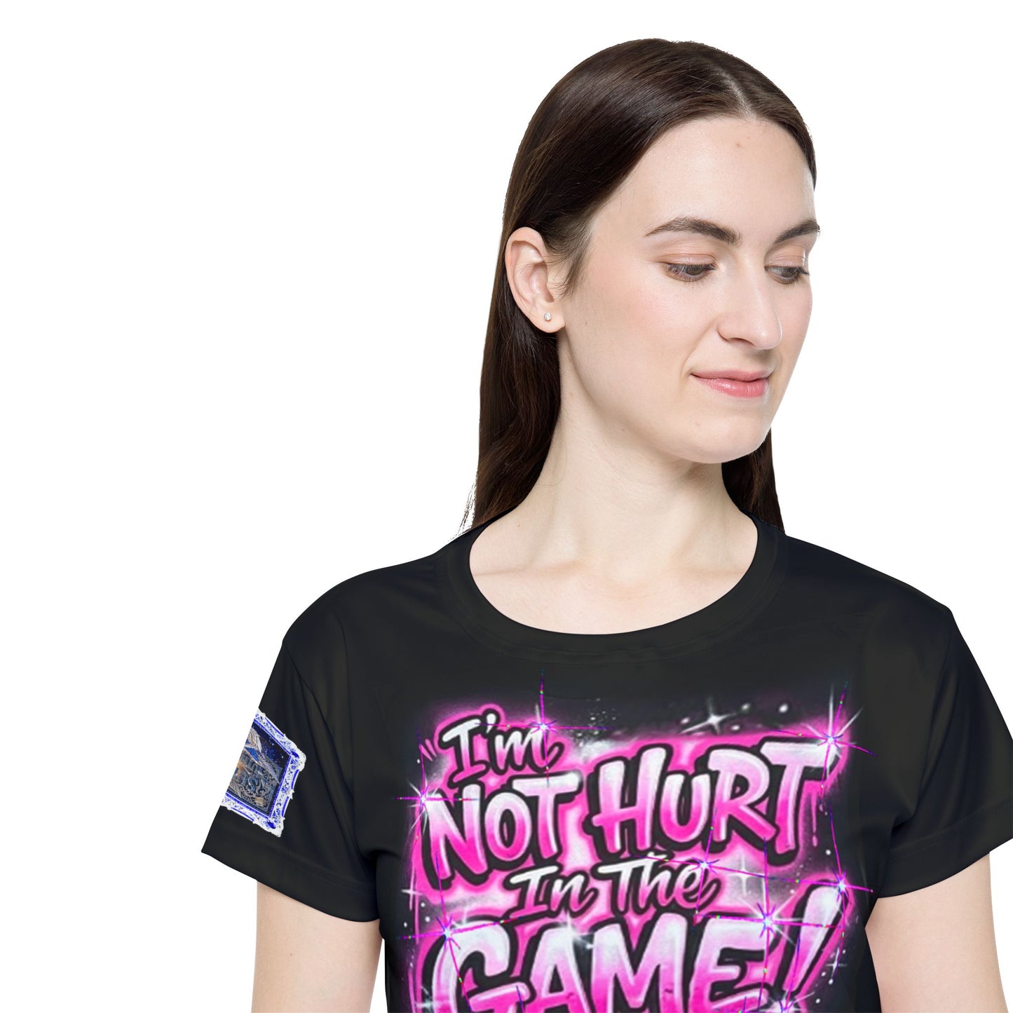 Botany Bloom Pink Black - Women's Sports Jersey (AOP)