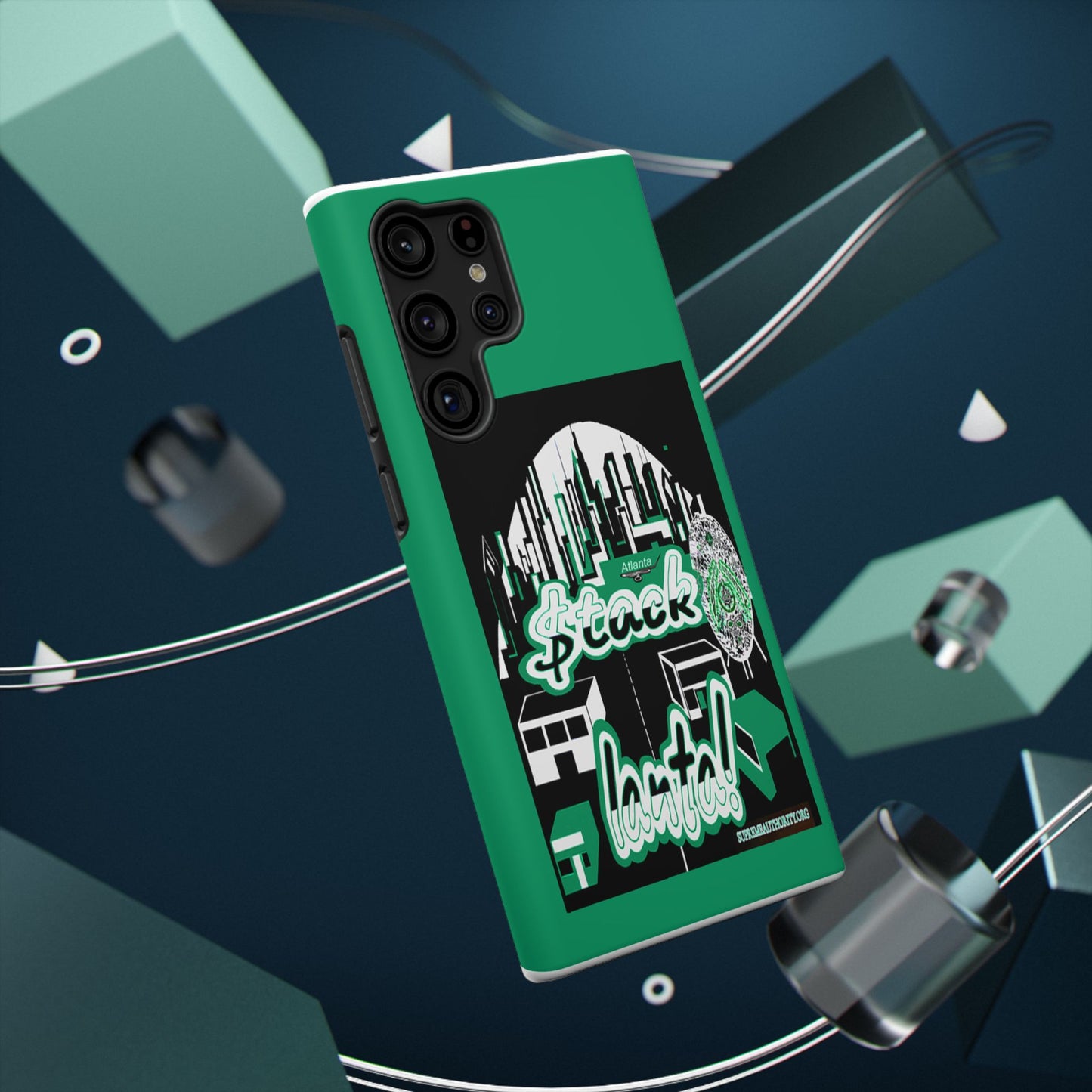 Stack-lanta 2 Remix Green Supreme Authority Samsung  ONLY  -Impact-Resistant Cases
