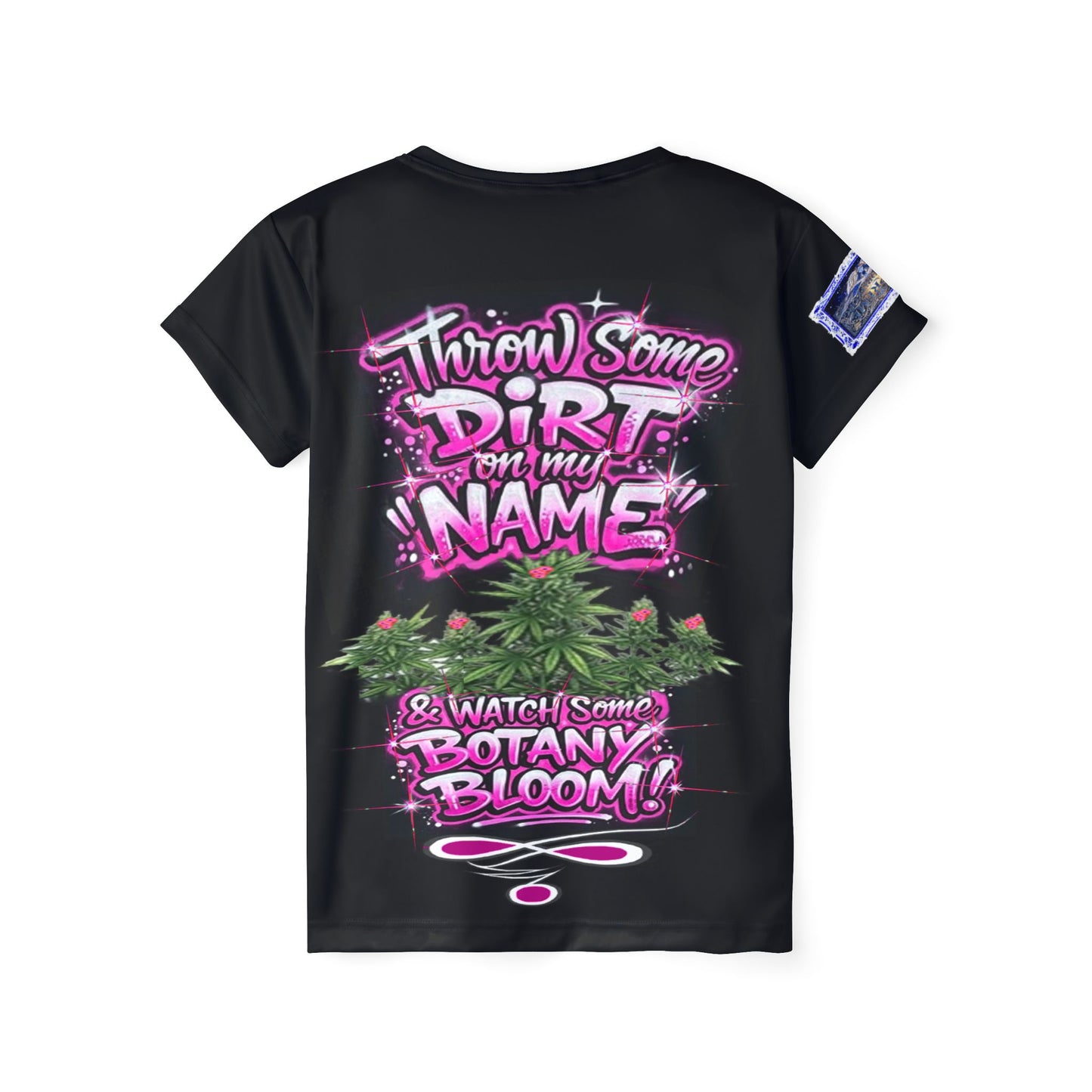 Botany Bloom Pink Black - Women's Sports Jersey (AOP)