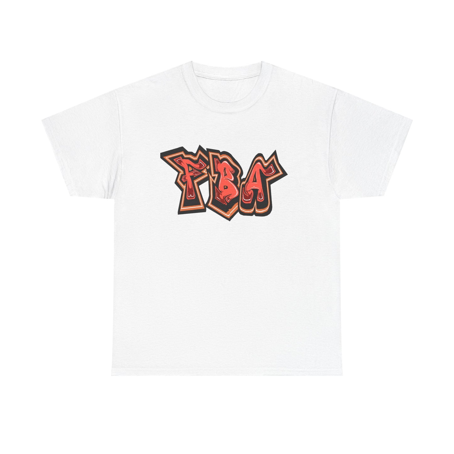 FBA First Fire ,Graffiti Style Unisex Heavy Cotton Tee, Streetwear T-Shirt, Urban Fashion Top, Casual Everyday Wear, Gift for Hip-Hop Lovers