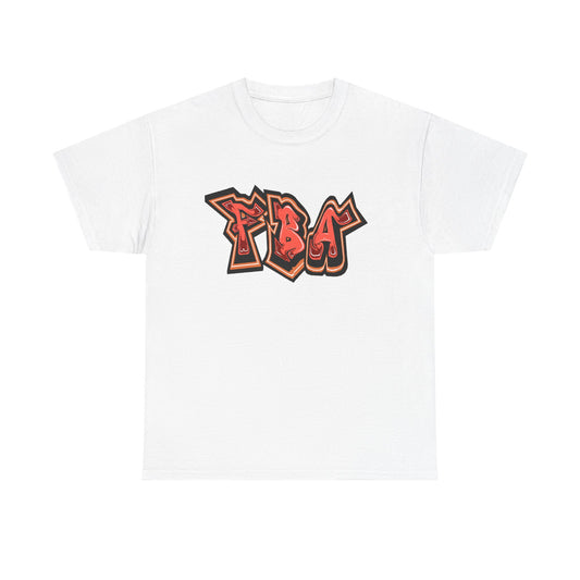 FBA First Fire ,Graffiti Style Unisex Heavy Cotton Tee, Streetwear T-Shirt, Urban Fashion Top, Casual Everyday Wear, Gift for Hip-Hop Lovers