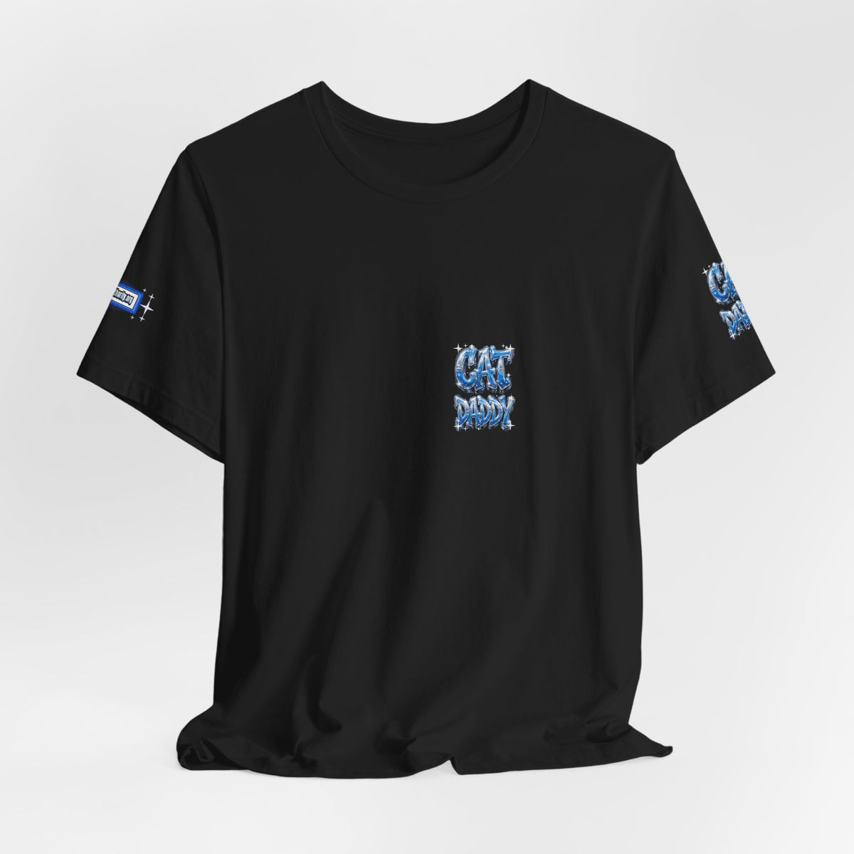 Cat Daddy Graffiti T-Shirt - Blue Chrome, 4-Sided Badge Edition
