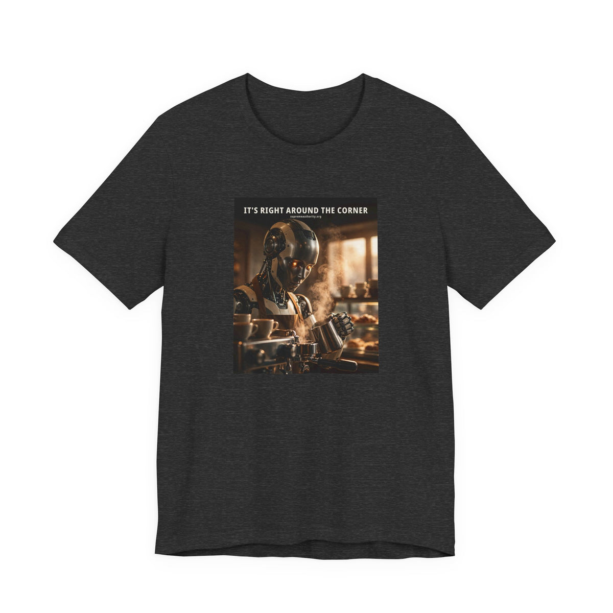 It's Right Around The Corner — Barista Robot Tee