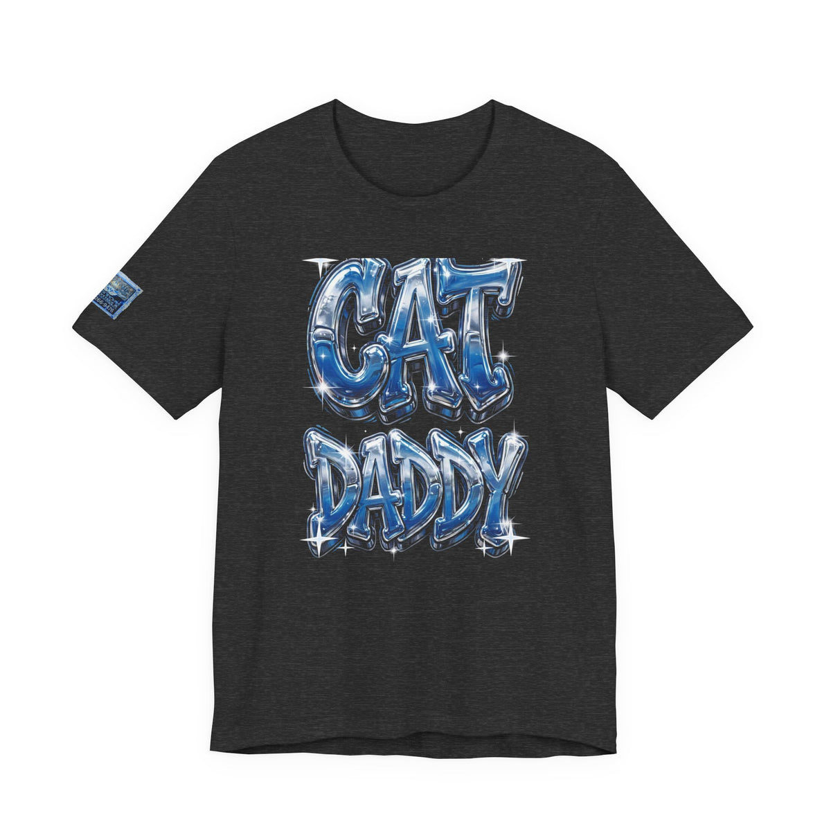 Cat Daddy Graffiti T-Shirt - Blue Chrome, Back + Sleeve Edition
