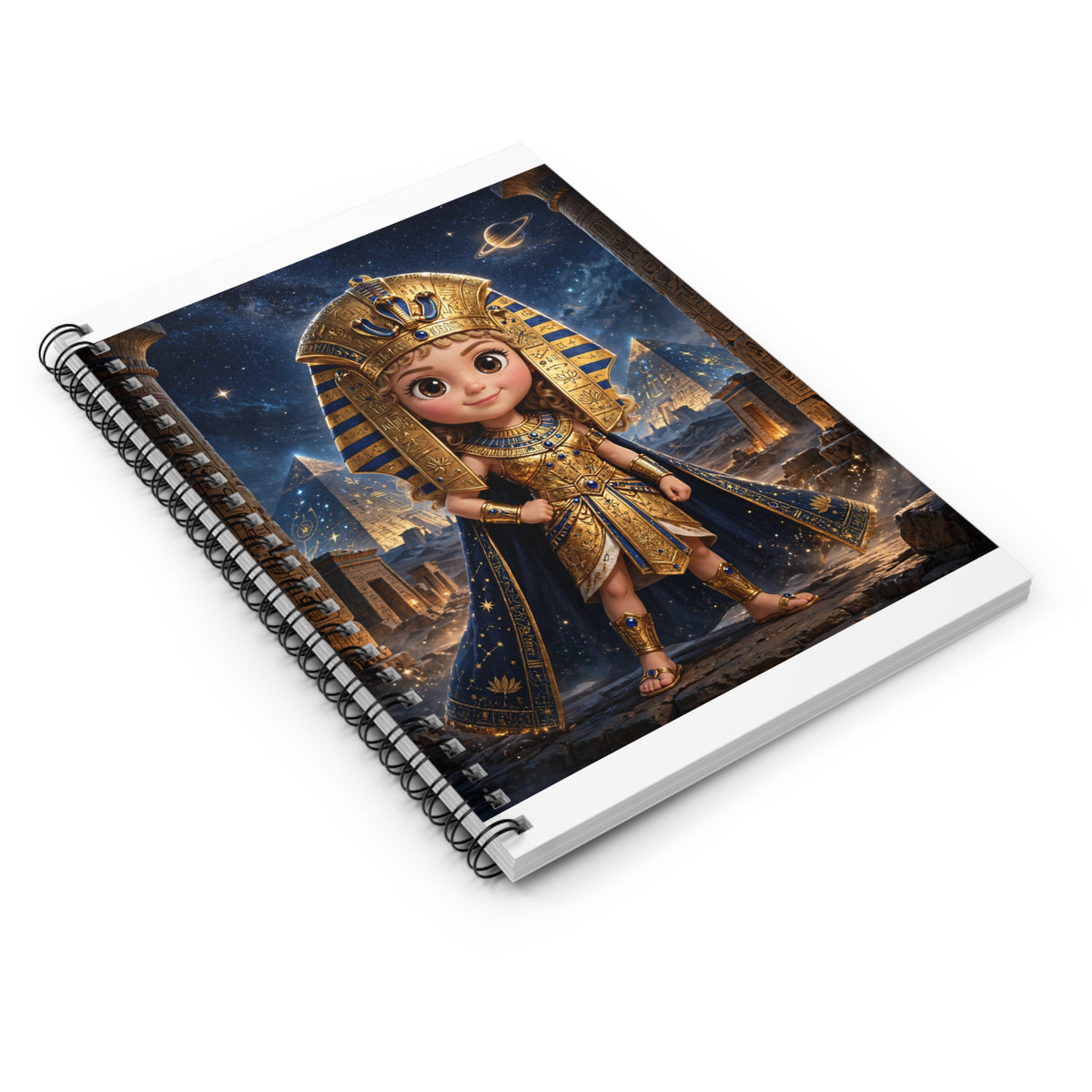 LUNA — Cinematic Little Pharaoh from the Stars — Kids Spiral Notebook