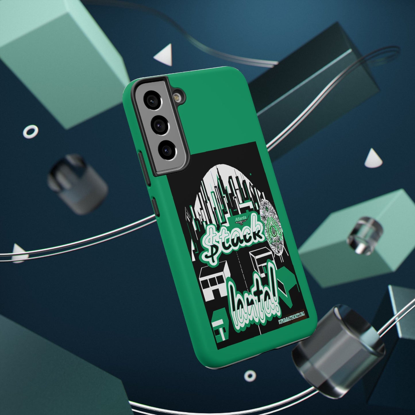 Stack-lanta 2 Remix Green Supreme Authority Samsung  ONLY  -Impact-Resistant Cases