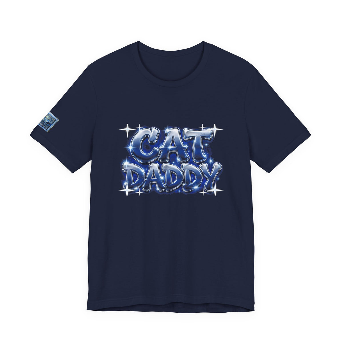 Cat Daddy Graffiti T-Shirt - Dark Blue Airbrush, Back + Sleeve Edition