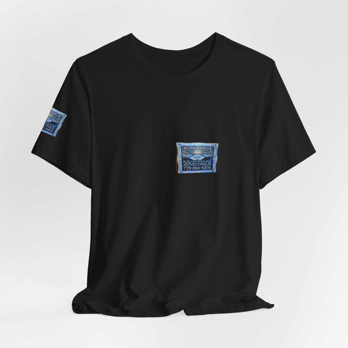 Now Hiring — Humans Only | Funny Robot Job Line T-Shirt, Big Back Print, Badge Edition