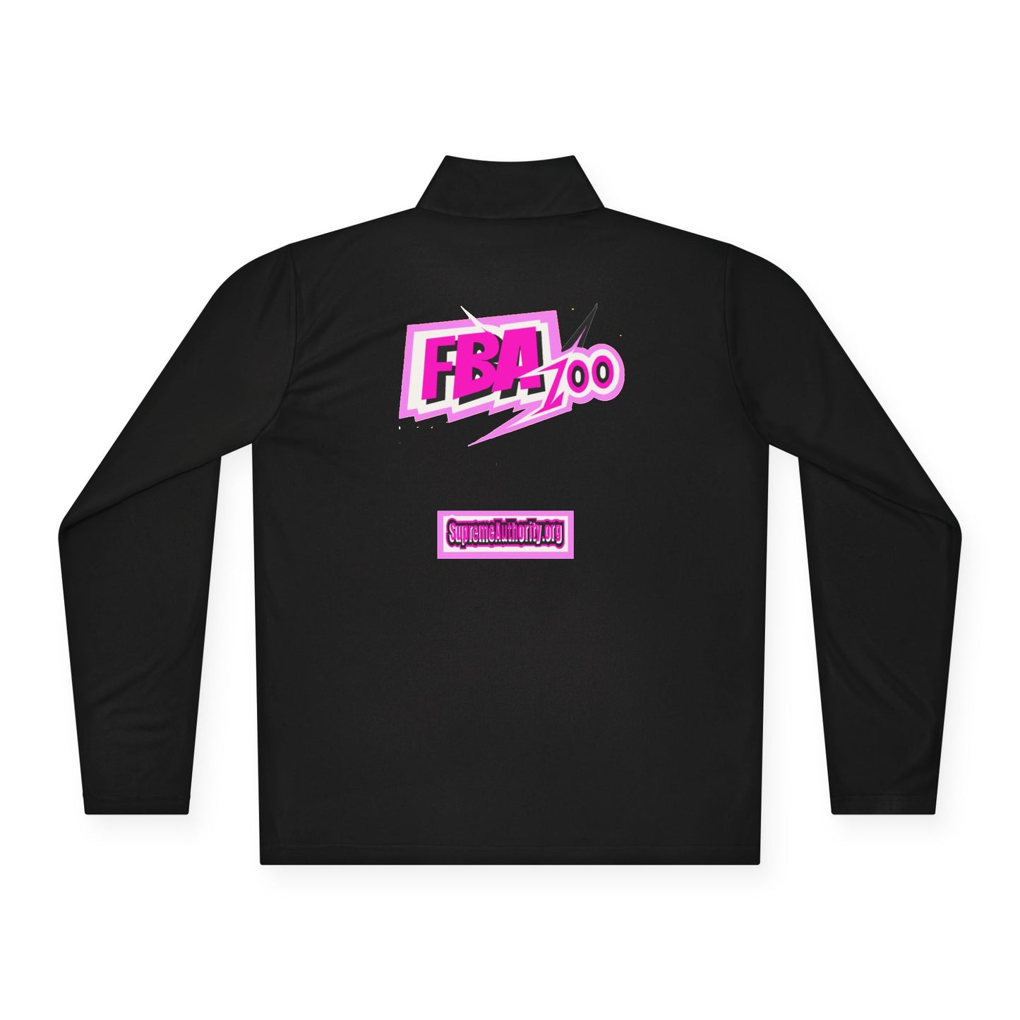 Quarter-Zip Pullover — Retro Pink "FBA 100" Logo Pullover