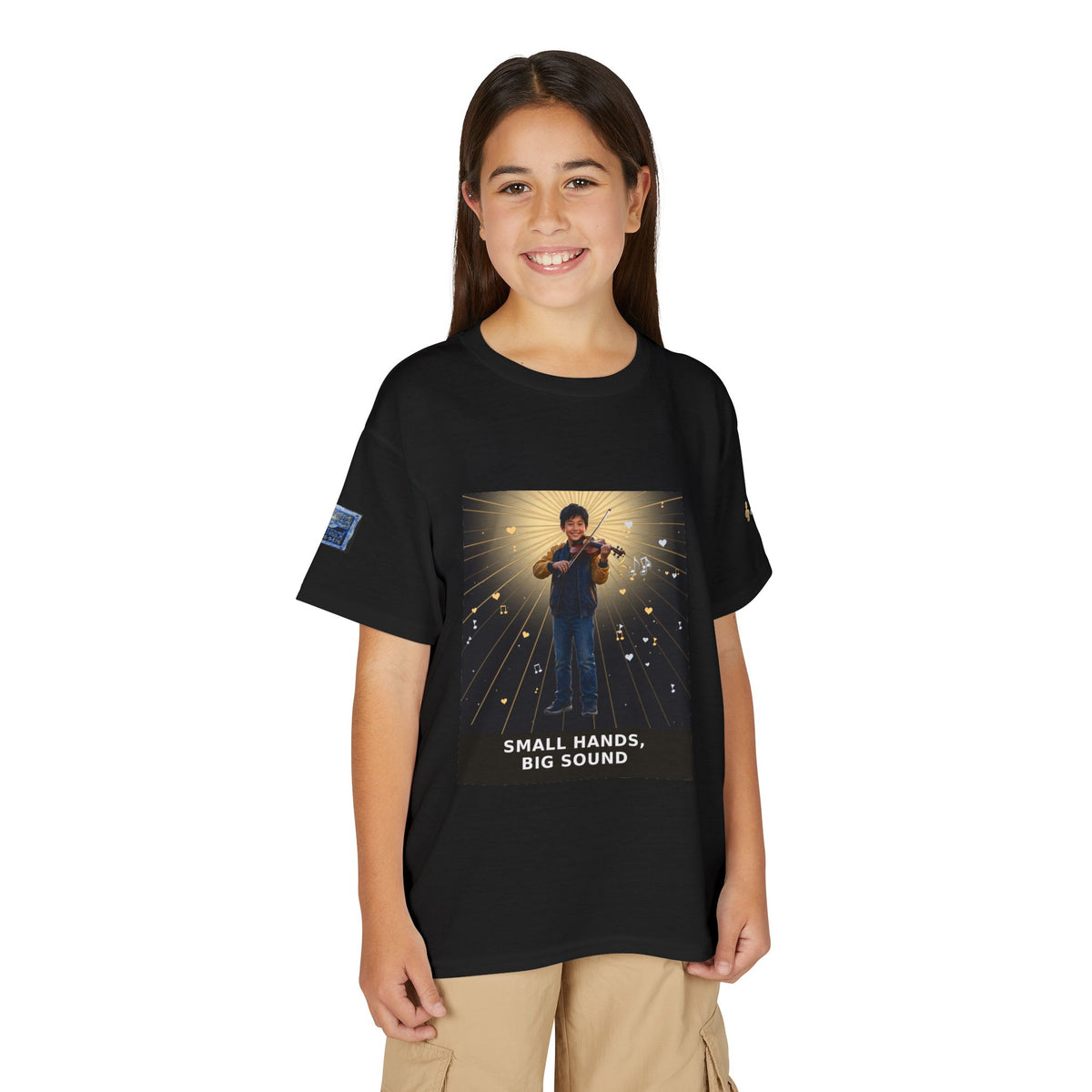 Small Hands, Big Sound — Asian Boy Violin Pre-Teen Musician Tee